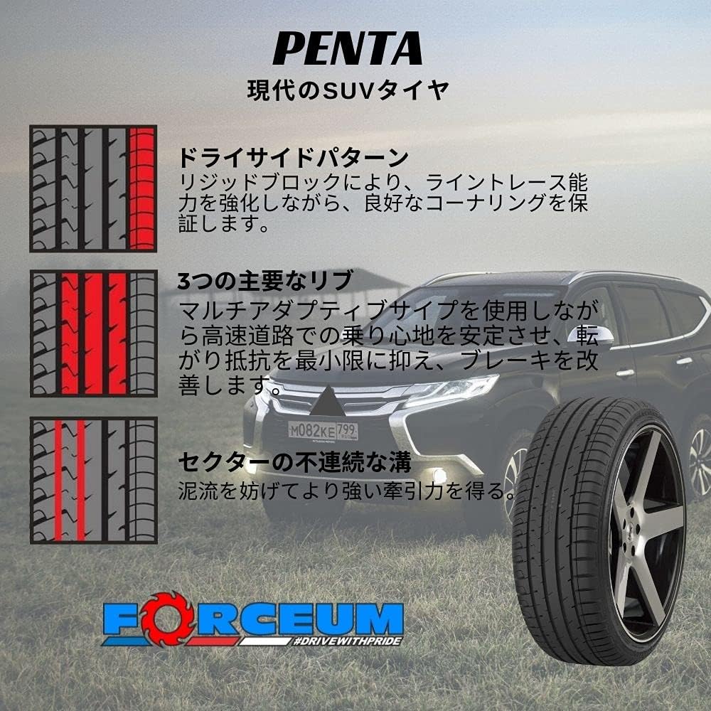 Forceum Penta All Season 235/60R18 107V XL Passenger Tire | Truck/SUV Performance All Season Traction 107V Rated Extra Load Radial Construction Black Sidewall Tire