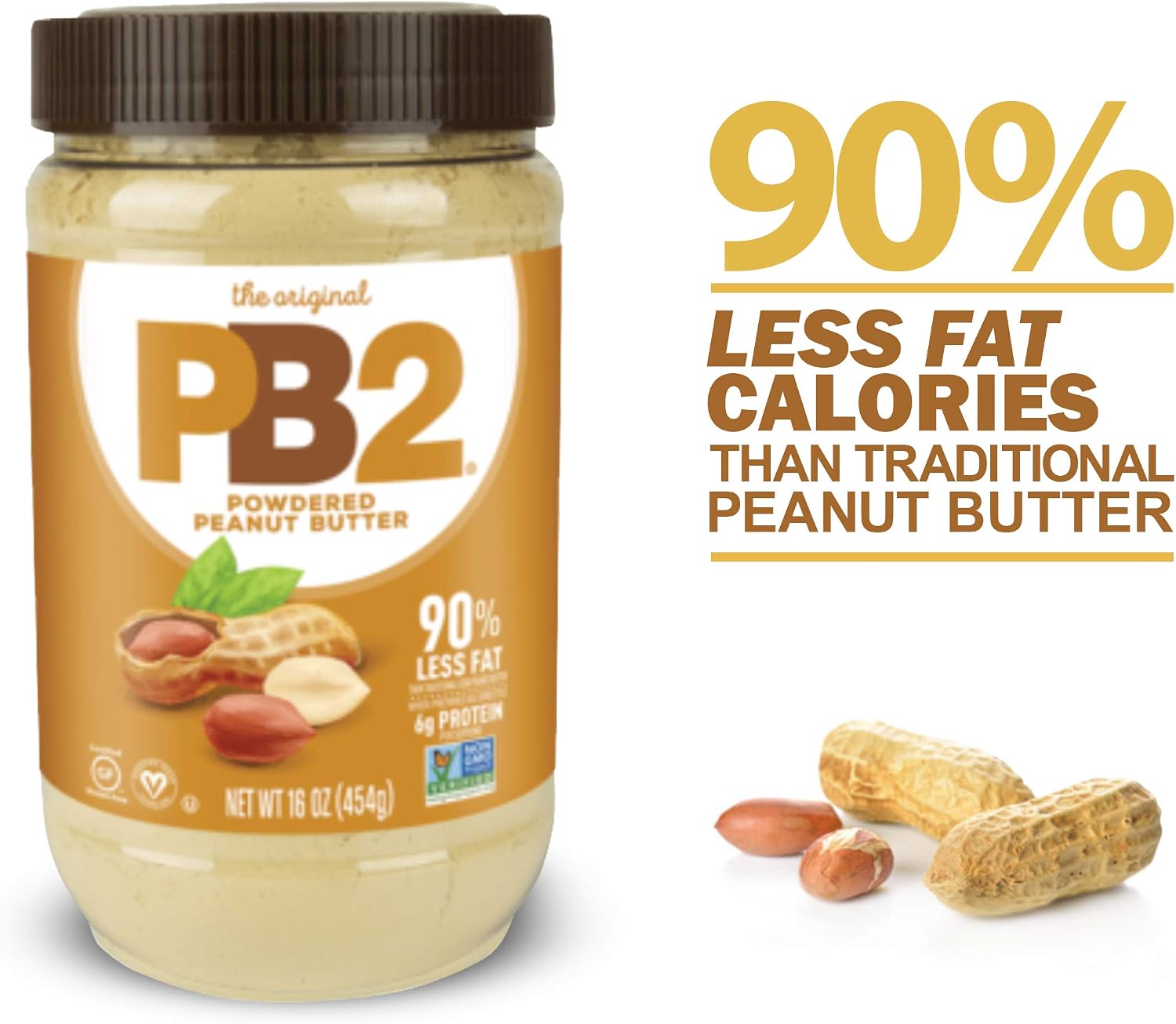 Bell Plantation PB2 Powdered Peanut Butter 16 oz. pack of 2