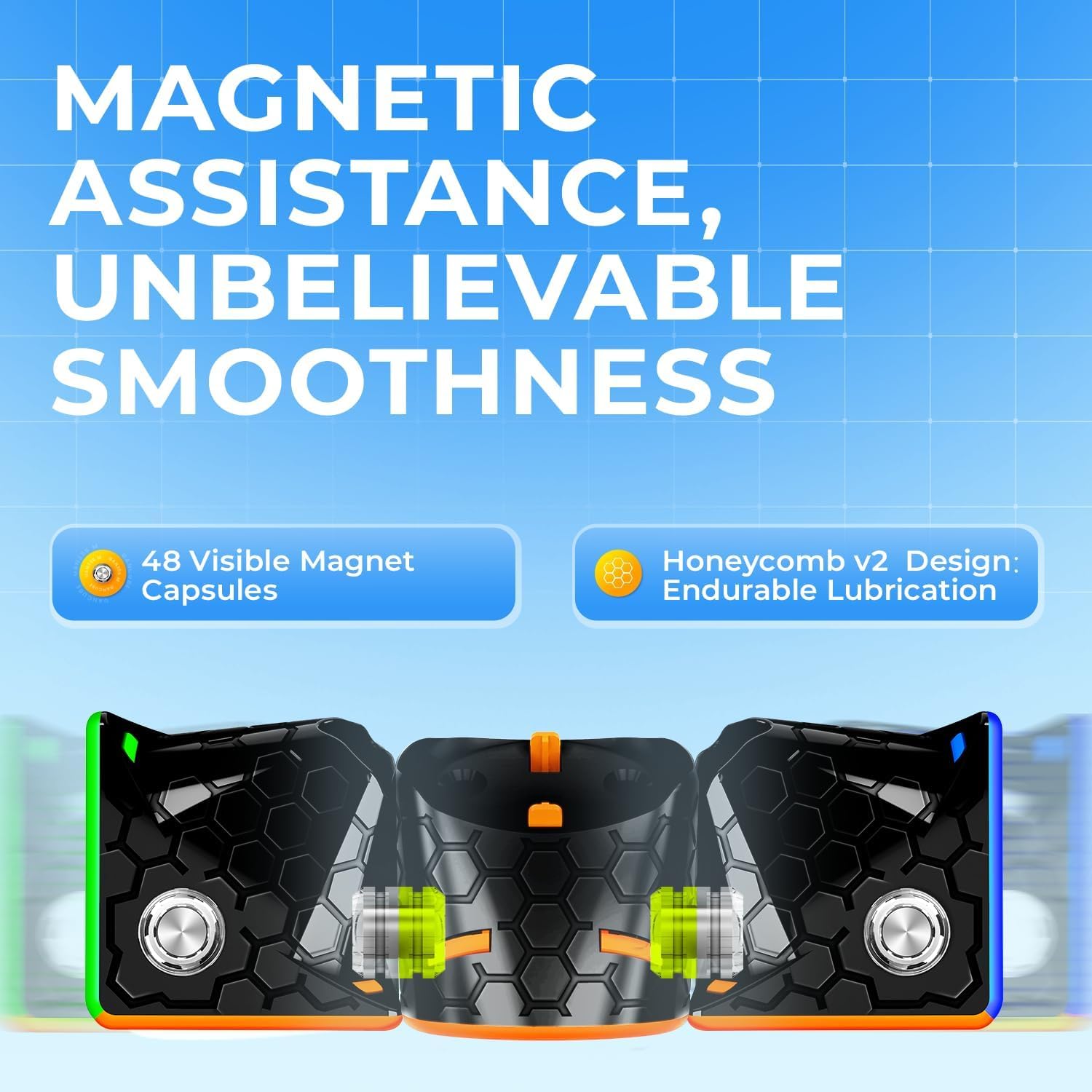 GAN 356 M, Speed Cube 3x3 Magnetic Puzzle for Kids