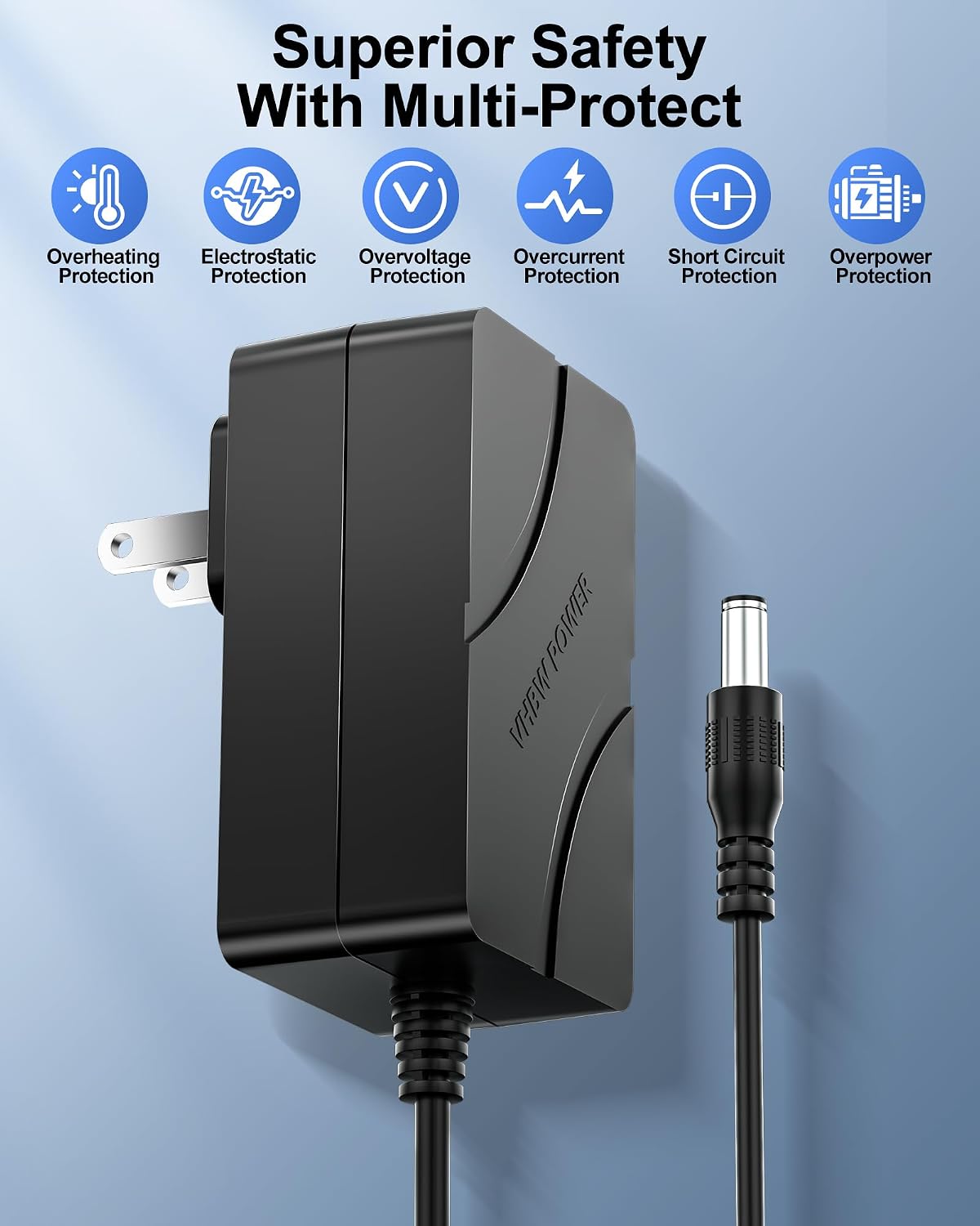14V Charger Cord for Halo Bolt Air 58830 57720 Portable Car Battery Jump Starter
