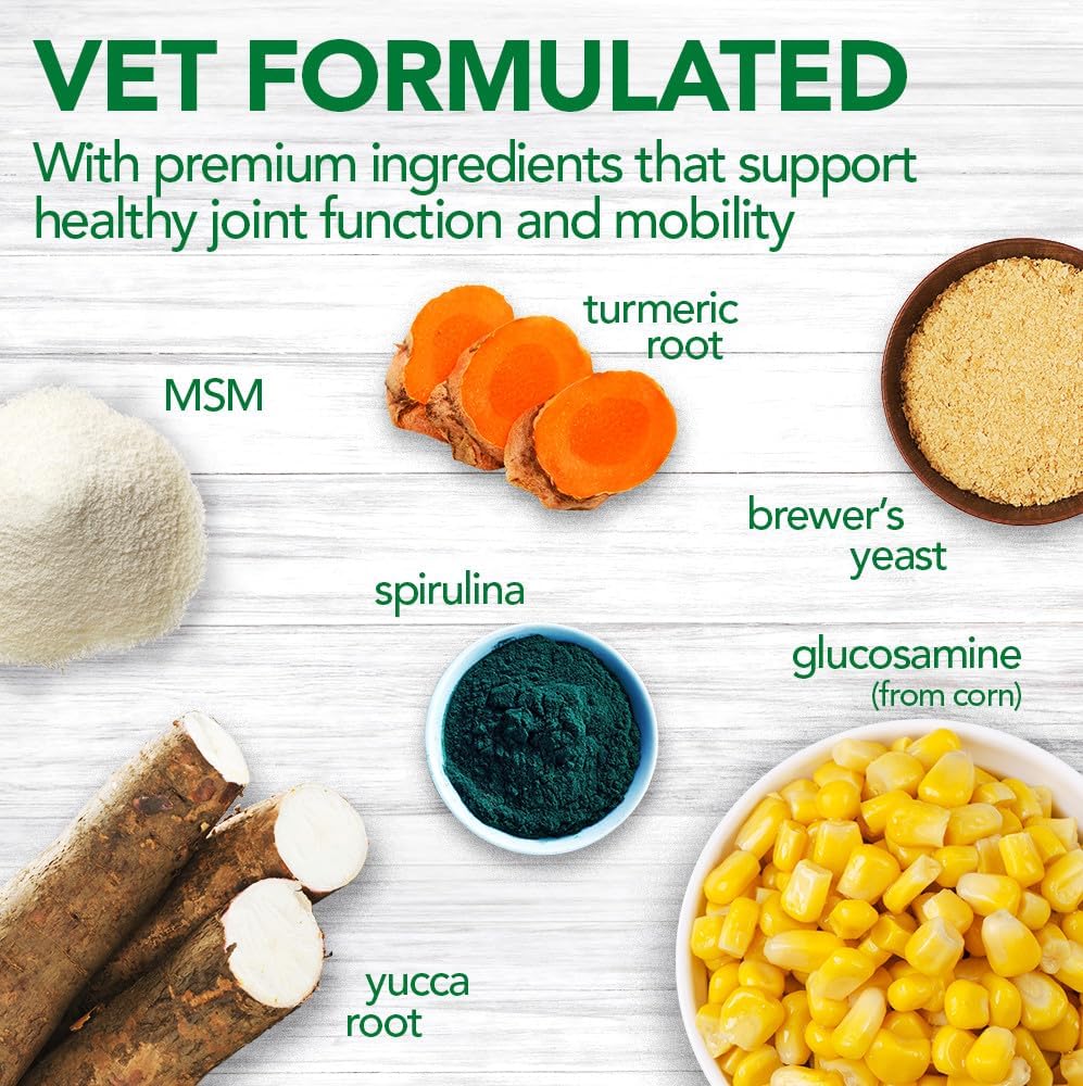 Vet's Best Advanced Hip & Joint Supplement for Dogs, Glucosamine, 50 Count | Glucosamine & Chondroitin Formula, Supports Joint Mobility