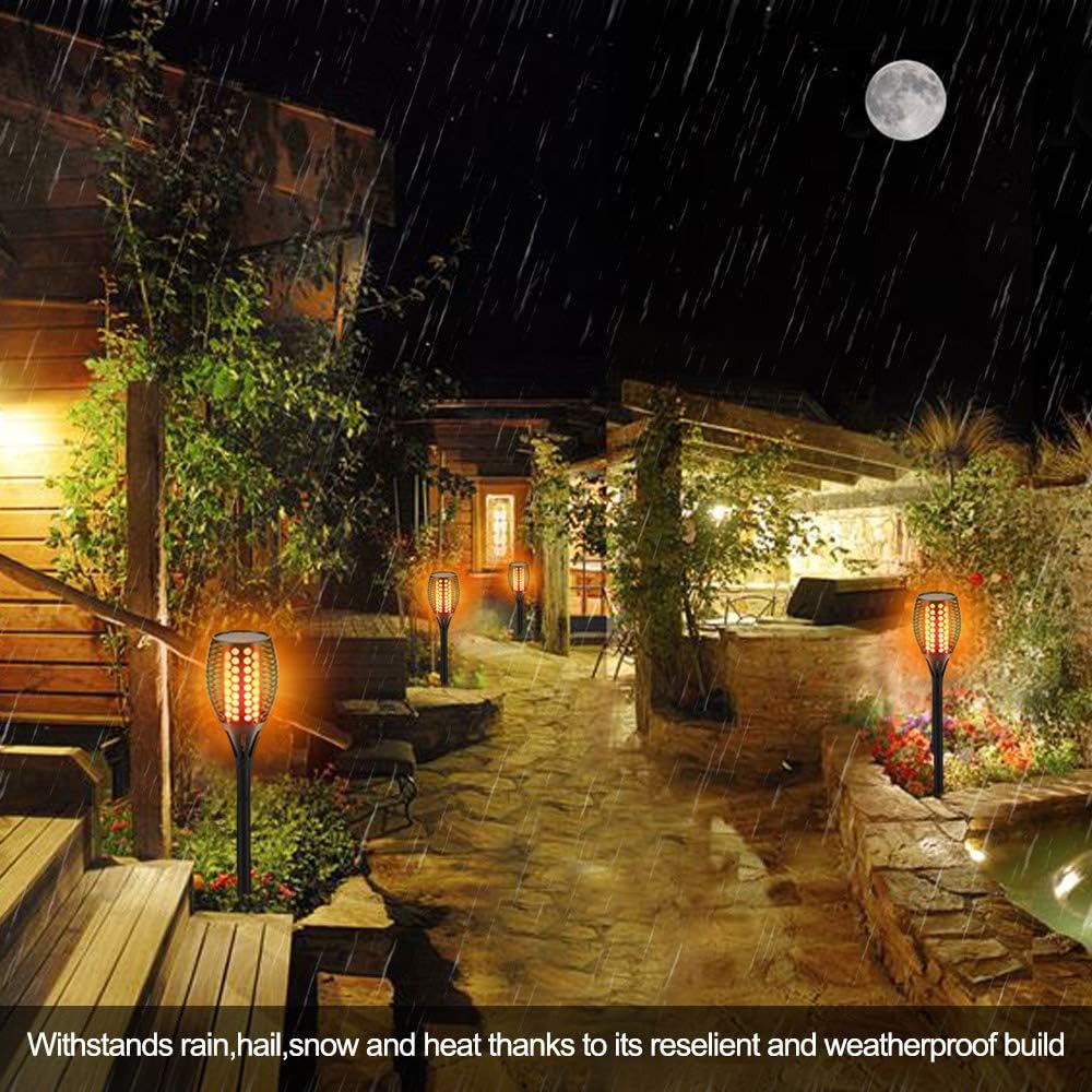 Aityvert Flickering Flame Solar Torch Lights Outdoor, 43" Tall, 2 Pack | Realistic 96-LED Flame Effect,Higher & Larger,IP65 Waterproof, Landscape Decoration Auto On/Off for Patio, Garden,Pathway