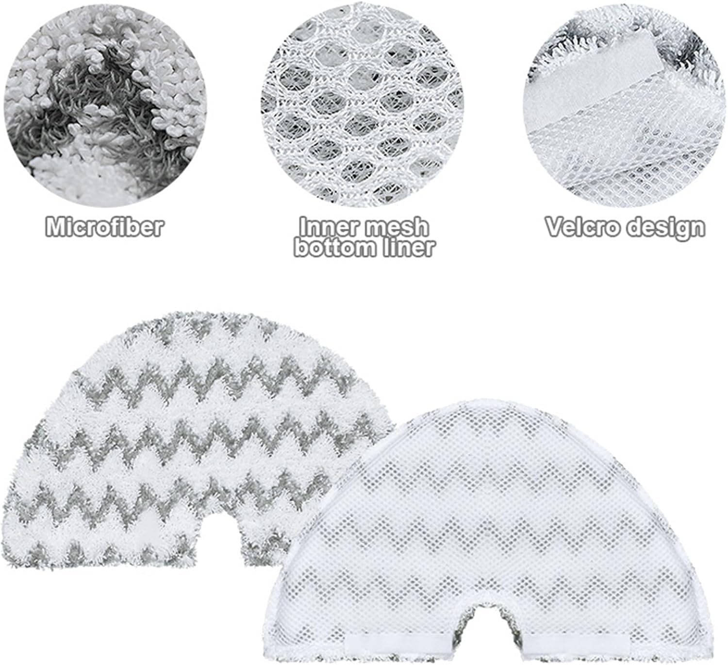 3 Replacement Triangle Pads Compatible with Shark Euro Pro Pocket Steam Mop S3501, S3601, S3801CO, S3901 with Triangle Mop Head