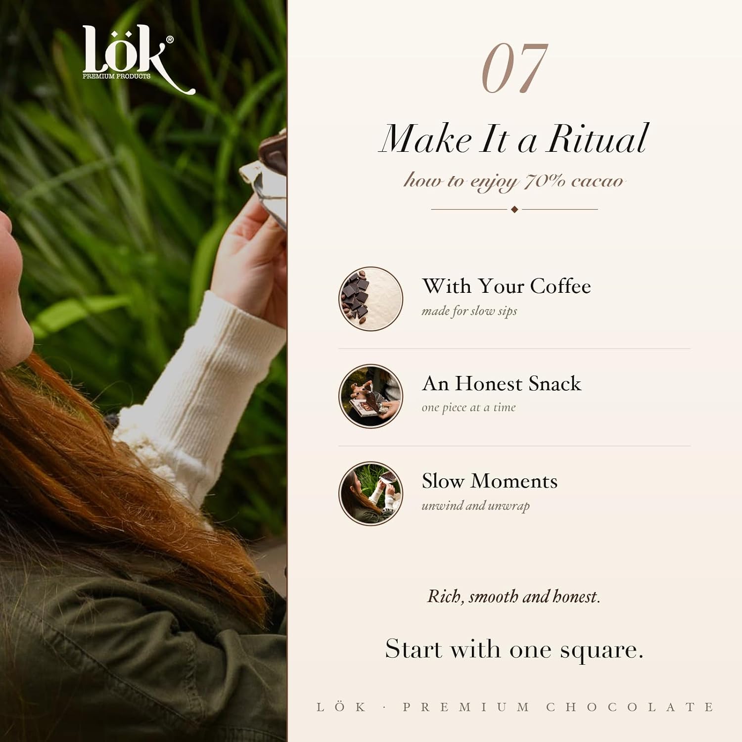 Lök Foods Dark Chocolate Bar 100% Cacao | Fair Trade, Kosher, Gluten Free, Vegan, Bean-to-Bar, Sugar-Free, No Sugar Alcohol, No Artificial Sweetener