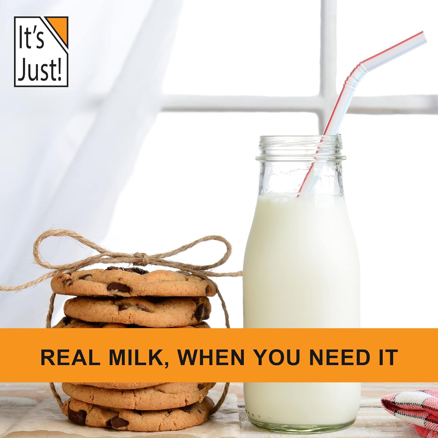 It's Just - Whole Milk Powder, 2lbs, rBST/rBGH Hormone Free, Shelf Stable, Just Add Water, Made in USA, Dry Milk Powder, 32oz
