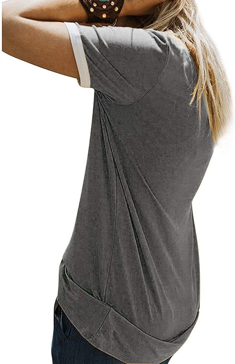 YEXIPO Graphic Tees for Women Short Sleeve Summer Tops Casual Cute T Shirts