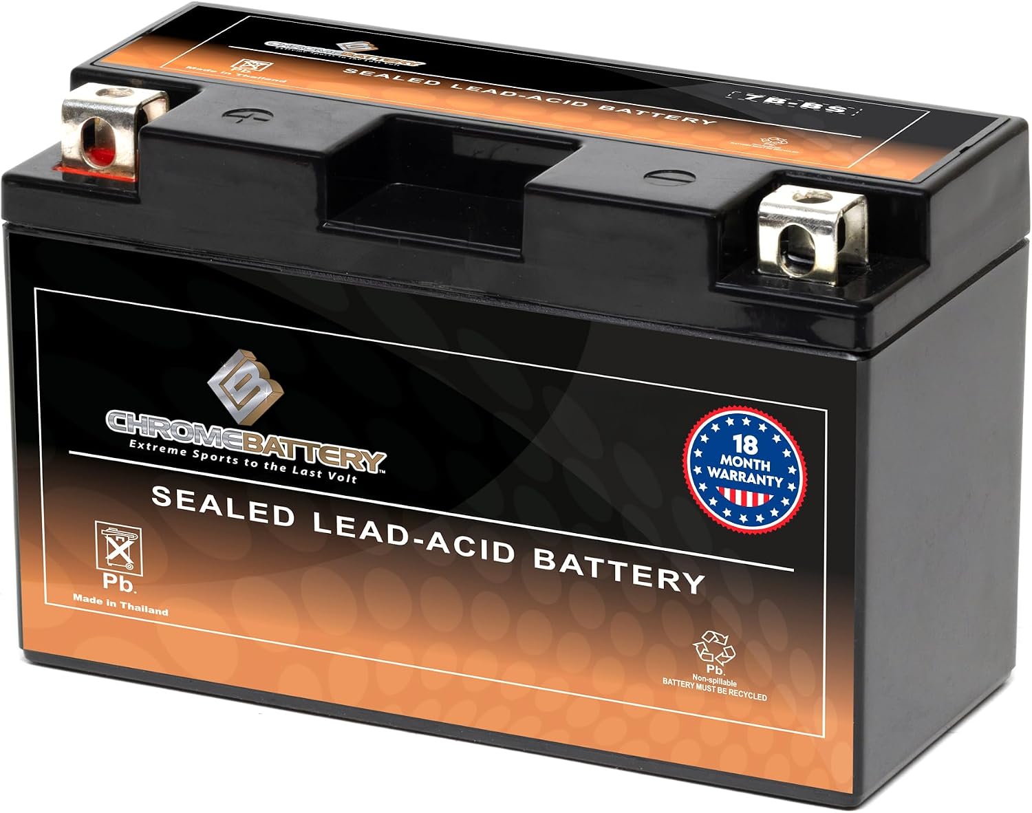 CB CHROMEBATTERY YTX30L-BS 12V 385 CCA AGM – Maintenance-Free 30Ah Battery for Harley, ATV, UTV, Snowmobile, Jet Ski – T3 Nut & Bolt Terminal – Fits Harley Touring, Polaris Sportsman 850