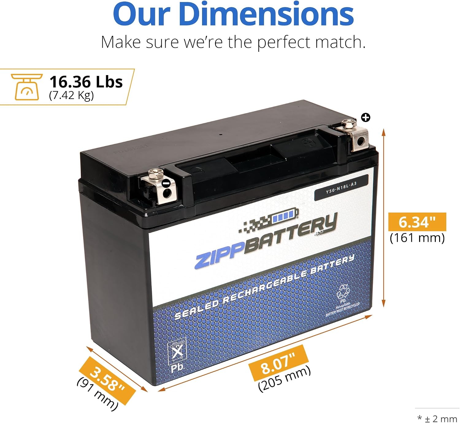 ZIPPBATTERY YTX30L-BS 12V 385 CCA AGM – Maintenance-Free 30Ah Battery for Harley, ATV, UTV, Jet Ski – T3 Nut & Bolt Terminal – Fits Harley Road King, Polaris Sportsman 850, Can-Am Outlander