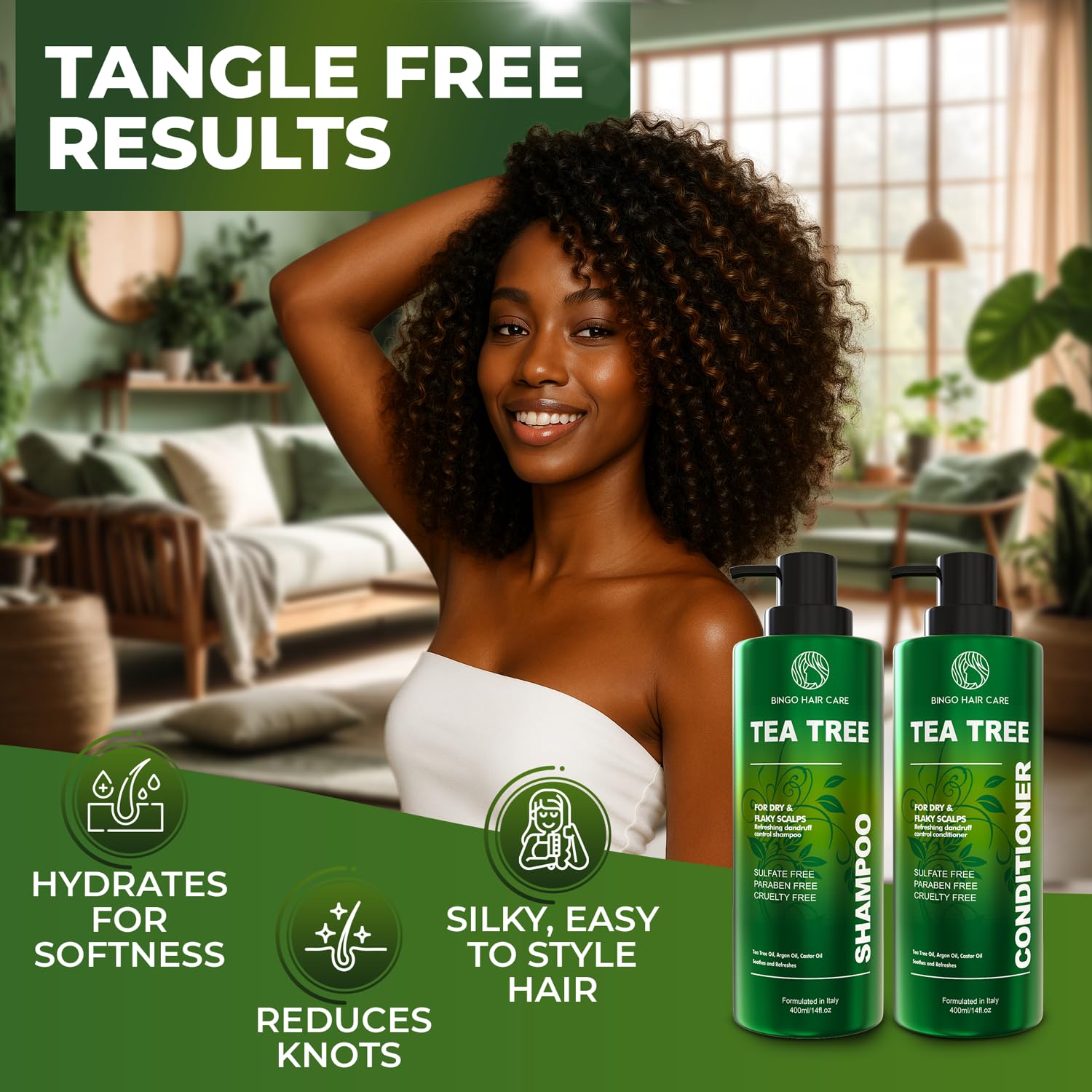 Moroccan Argan Oil Shampoo and Conditioner Set - Sulfate Free, Anti Frizz Hydrating Care for Women - Deep Moisturizing Treatment for Color, Keratin Treated, Curly, Damaged and Dry Hair