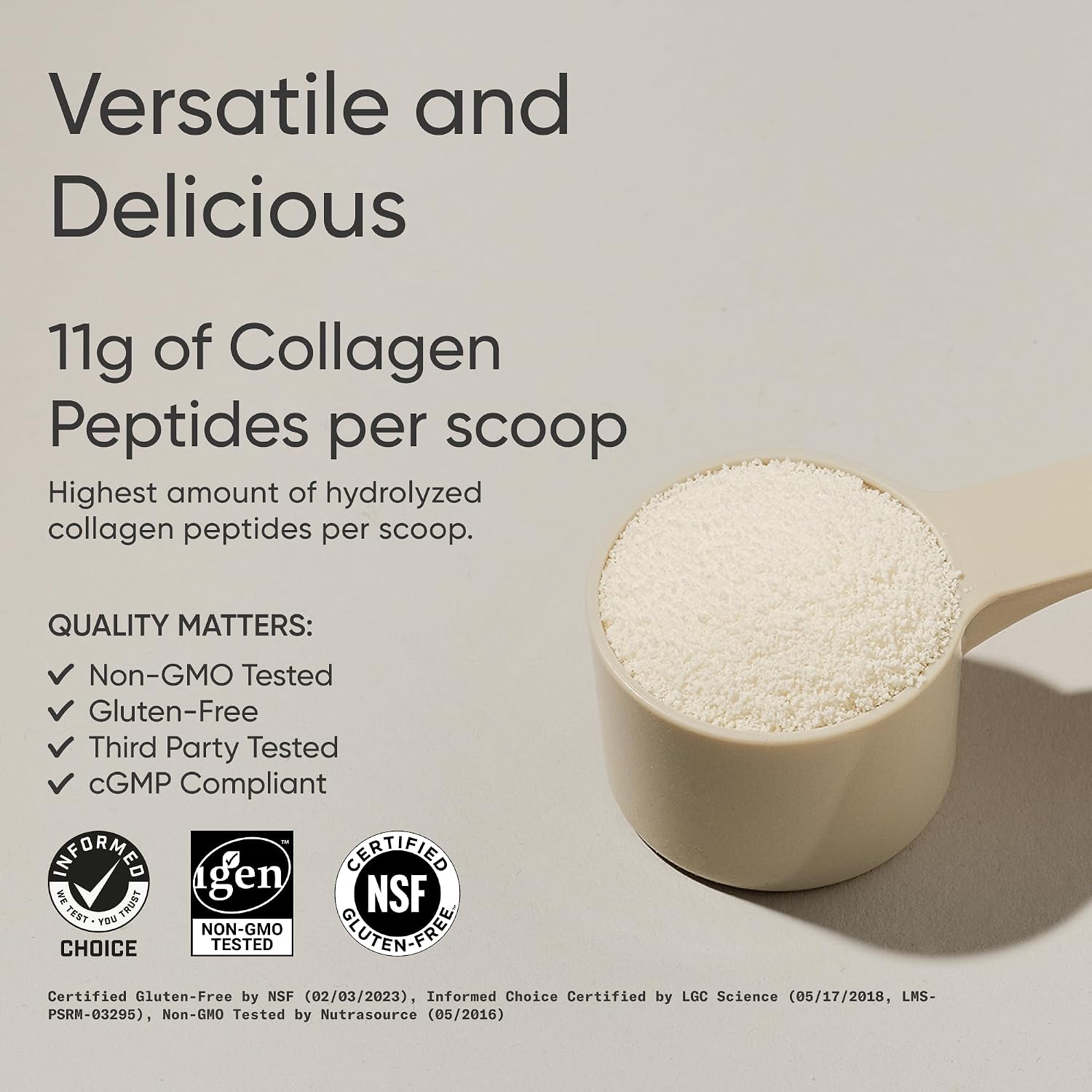 Sports Research® Collagen Peptides Protein Powder 16oz (Unflavored) | 11g Grass-Fed Collagen per Scoop · Hair, Skin & Joint Support · Easy to Mix in Coffee & Shakes - 41 Servings
