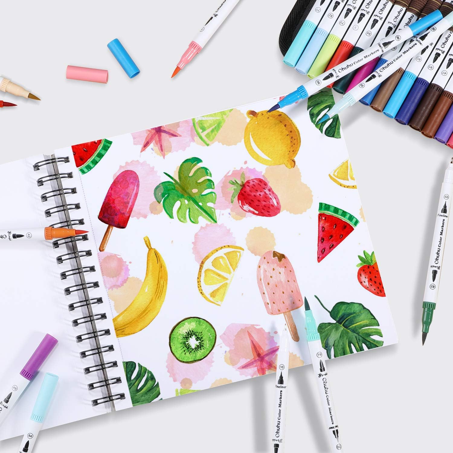 Ohuhu 7"x10" Marker Paper Pad Art Sketchbook for Drawing and Sketching