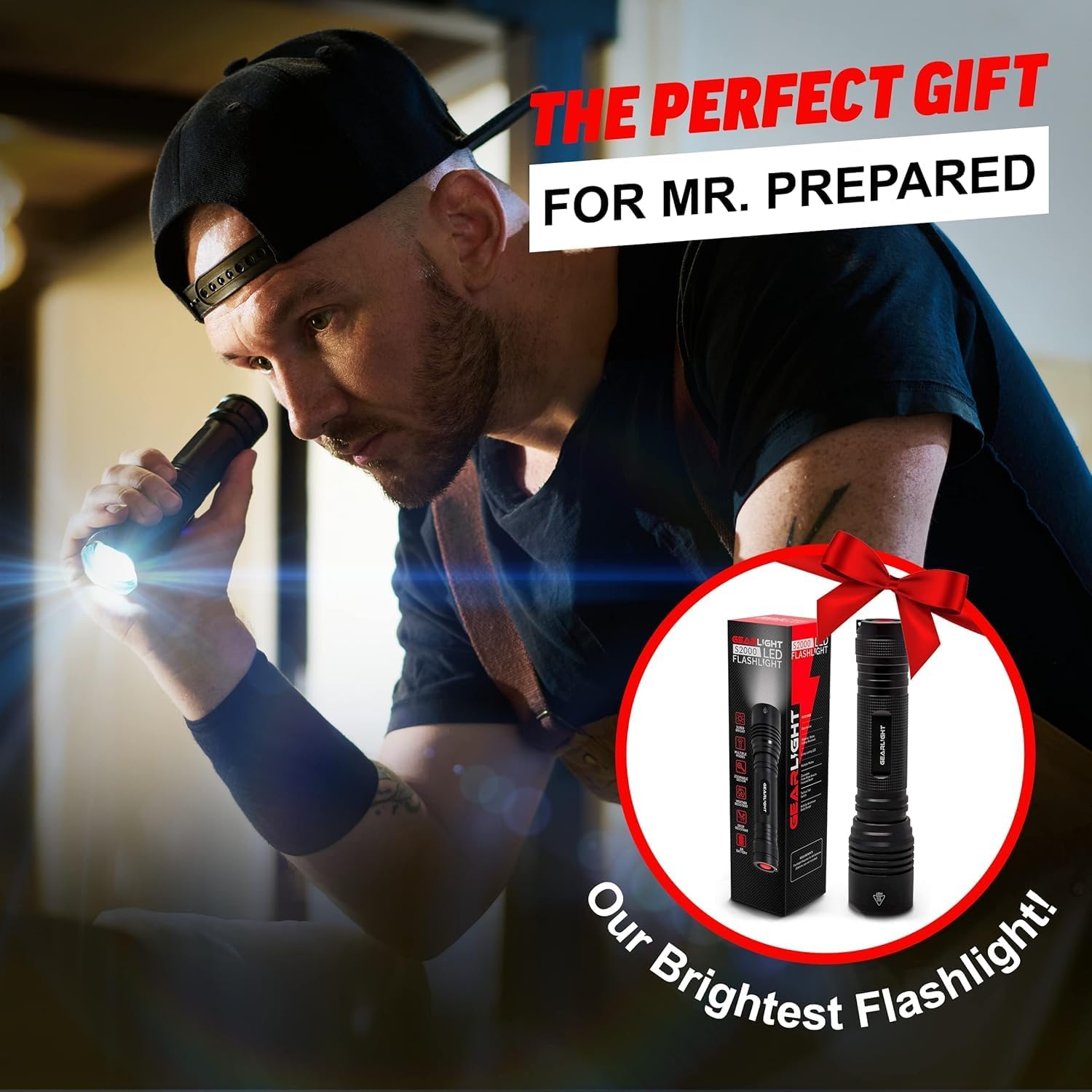 GearLight High-Powered LED Flashlight S1200 - Mid Size, Zoomable, Water Resistant, Handheld Light - High Lumen Camping, Outdoor, Emergency Flashlights - S1200-1 Pack, (Batteries Not Included)