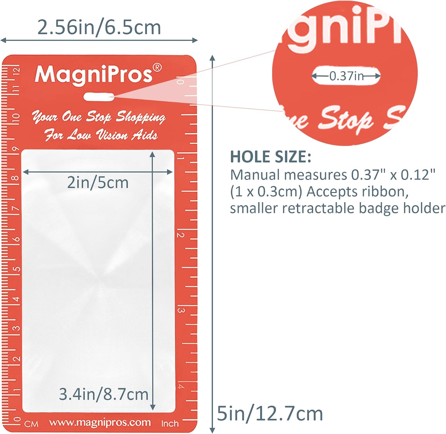 MAGDEPO 3X Magnifier Bookmark Ruler, Credit Card Size Magnifier, Card Protector with Magnifying Lens