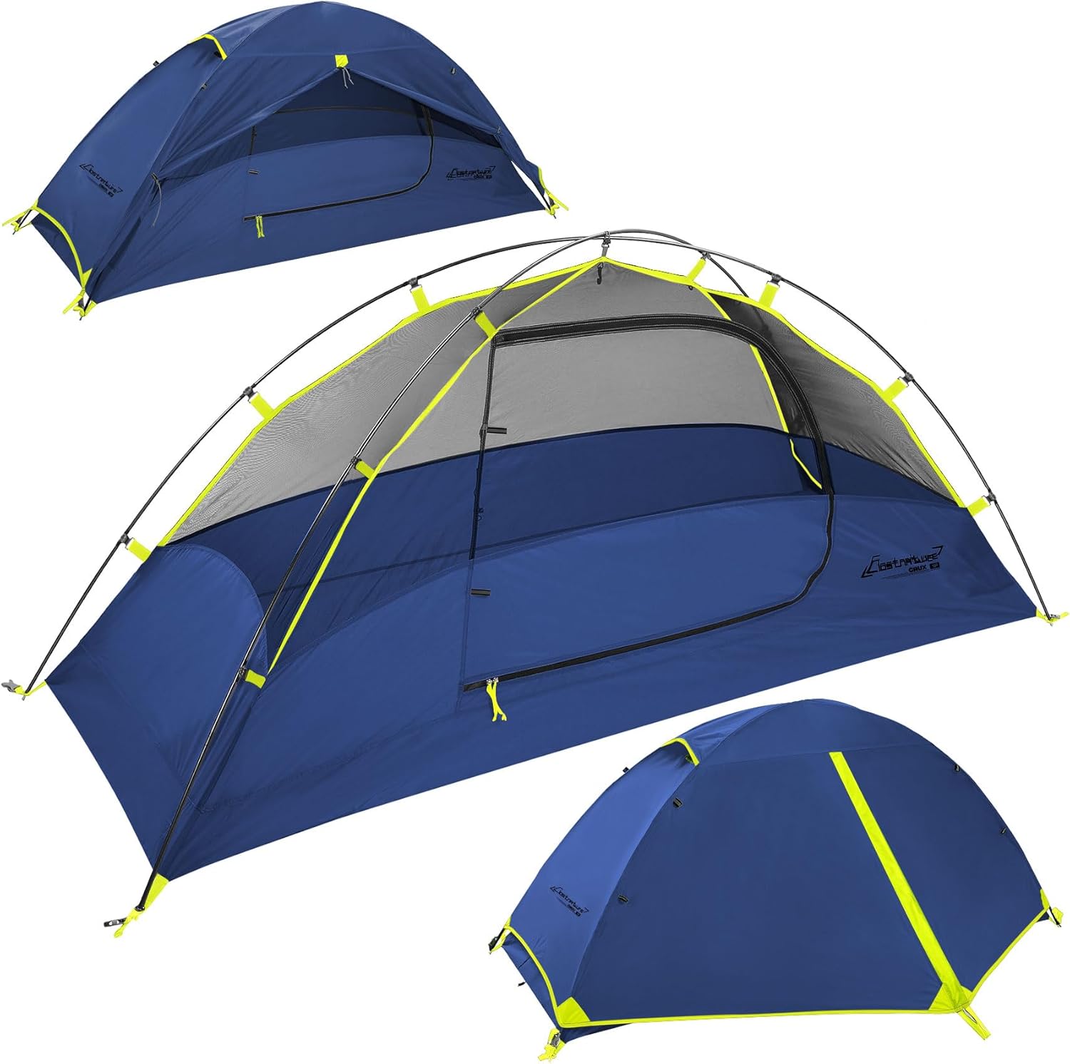 Clostnature 1/2/3/4 Person Lightweight Backpacking Tent, Easy Setup Tent
