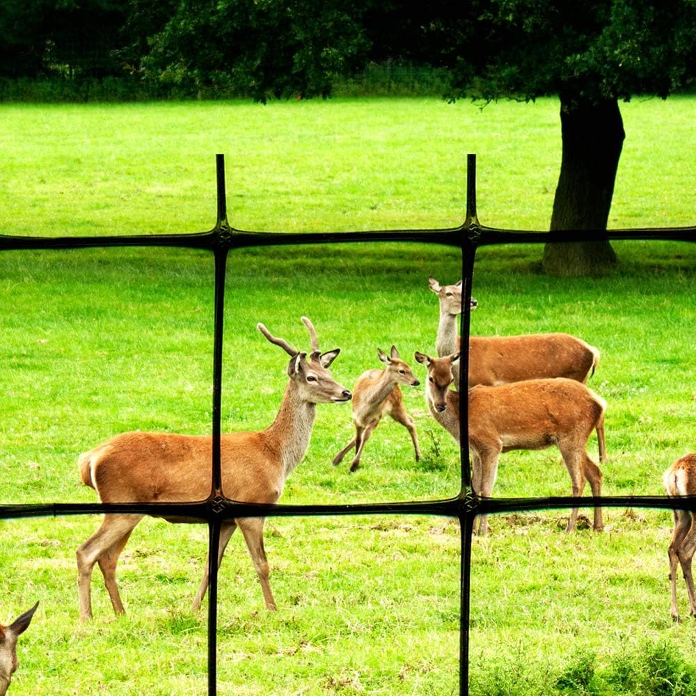 TENAX 1A180357 Deer Fence Pro, 7.5-Ft x 100-Ft, Black