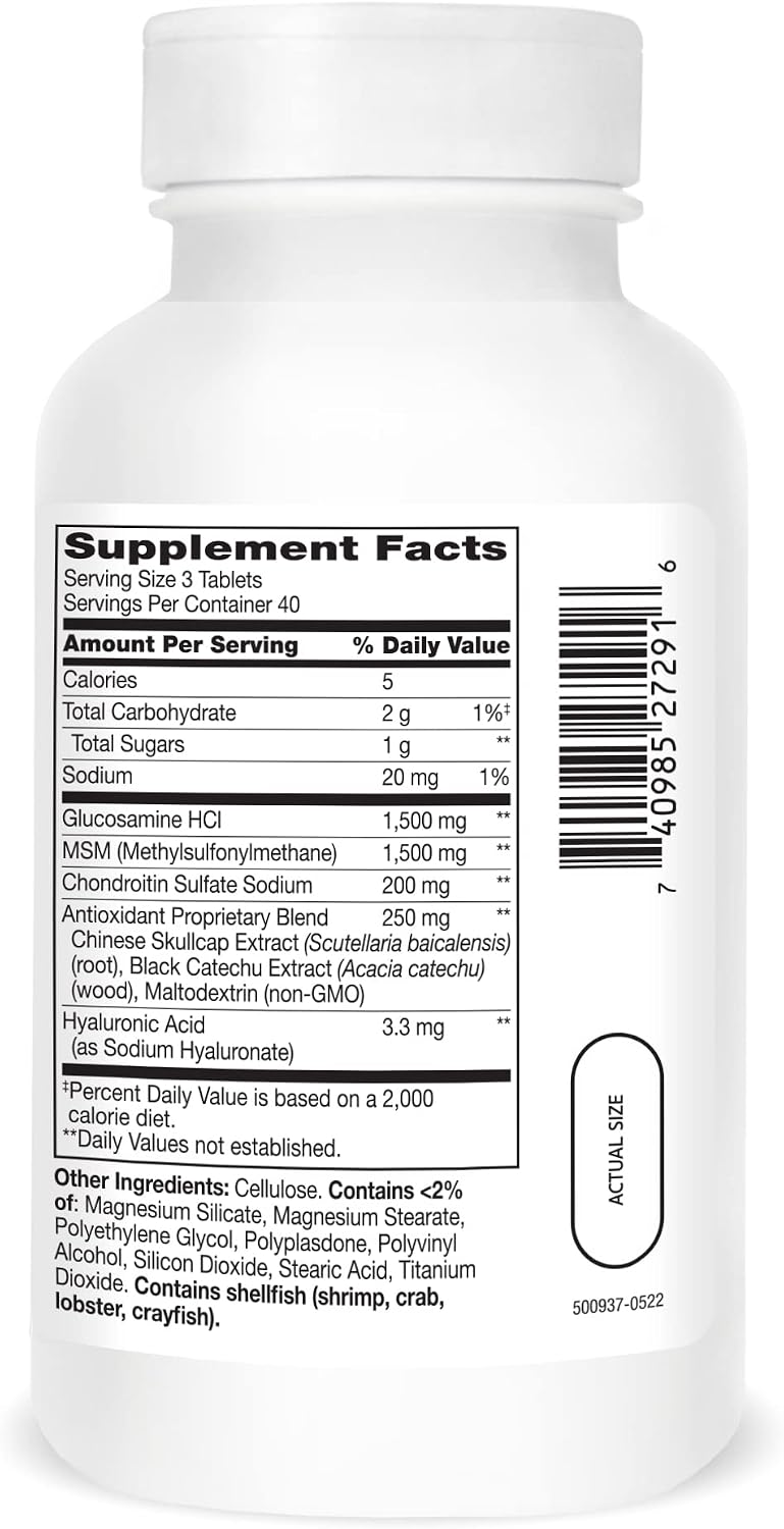21st Century Glucosamine Chondroitin Advanced with MSM, Joints, 120ct | Advanced Glucosamine Chondroitin with MSM, Joint