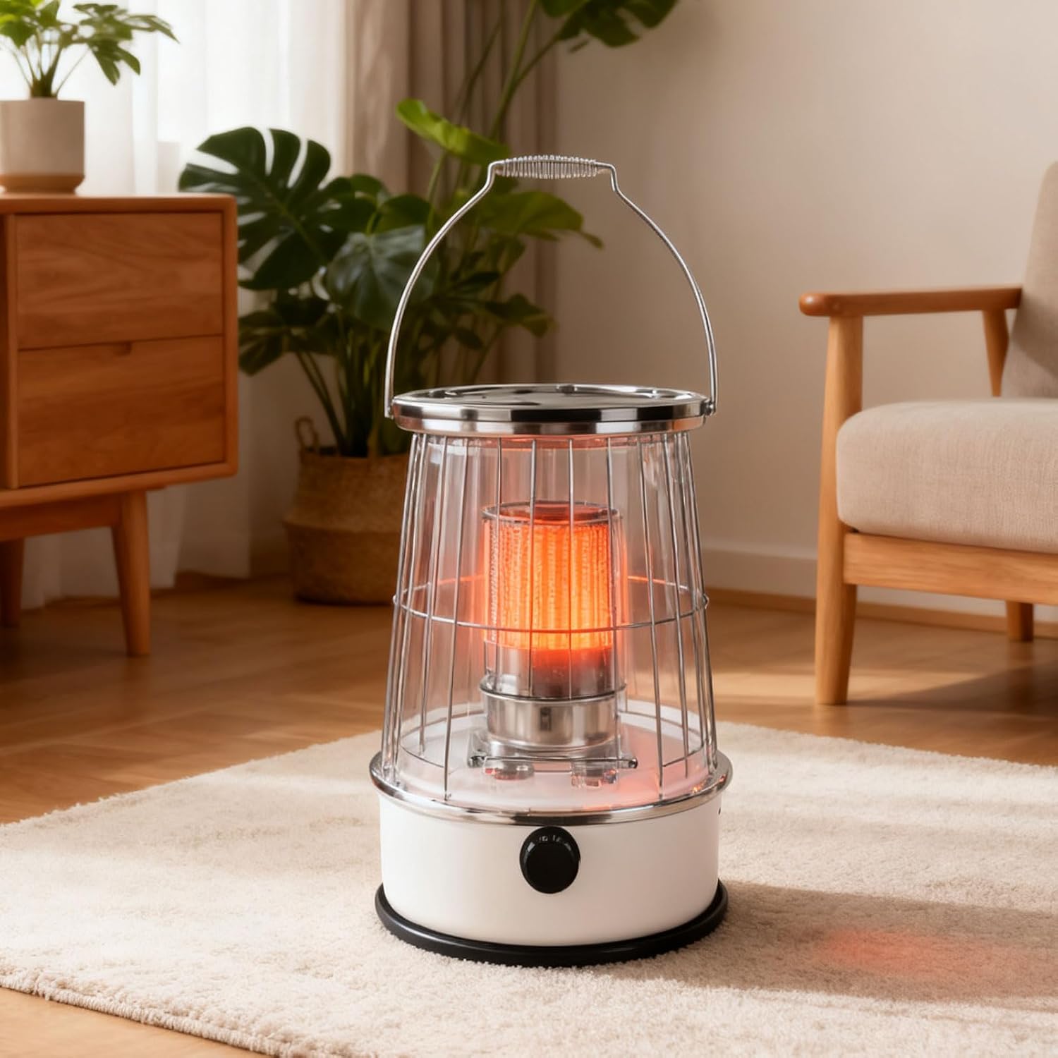 fosa Portable Kerosene Heater, 12000BTU Non Electric Heaters for Indoor Use, 6L Capacity With Tipping Protection