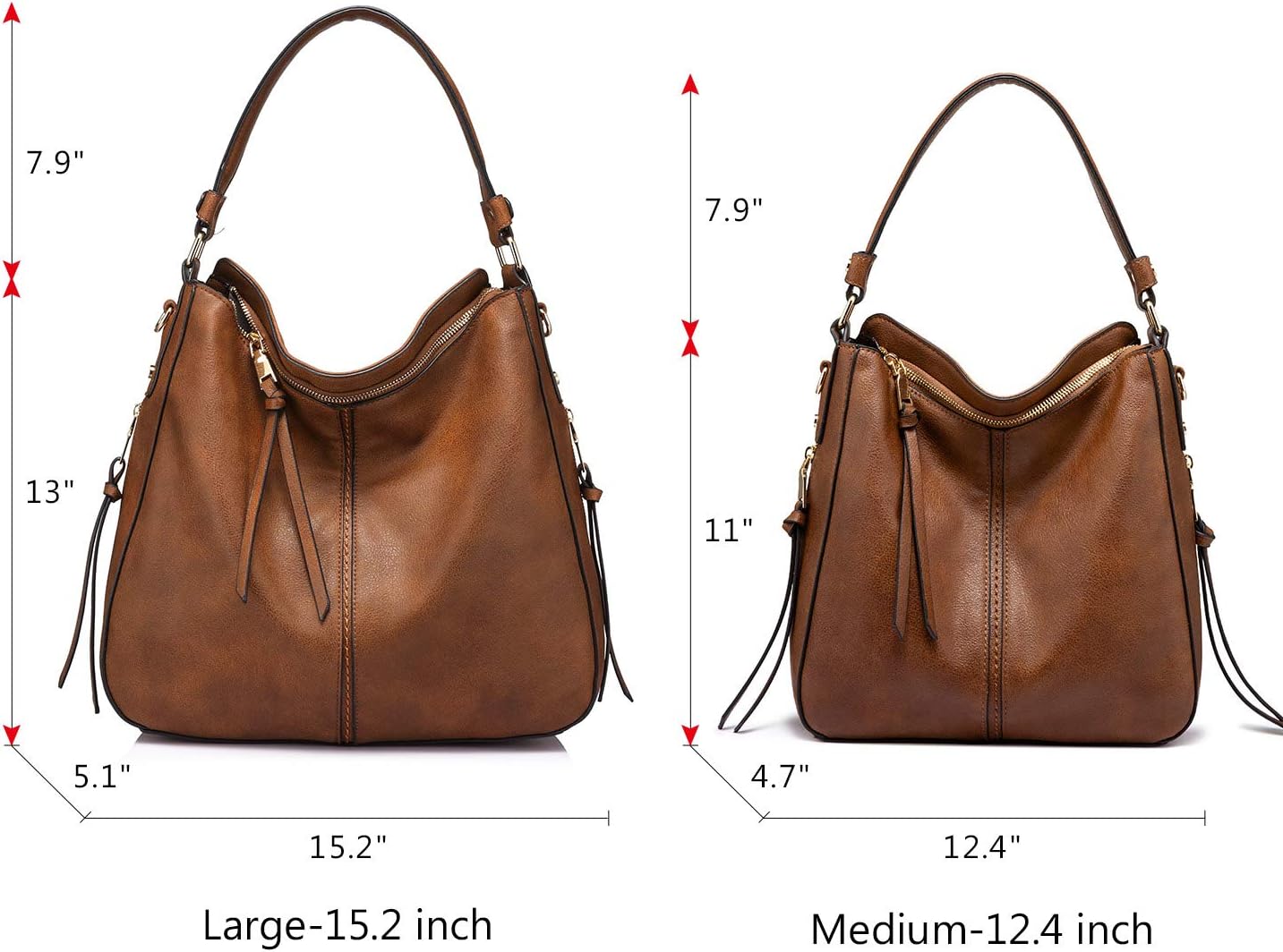 Hobo Crossbody Bag for Women, Designer Shoulder Purse Handbags