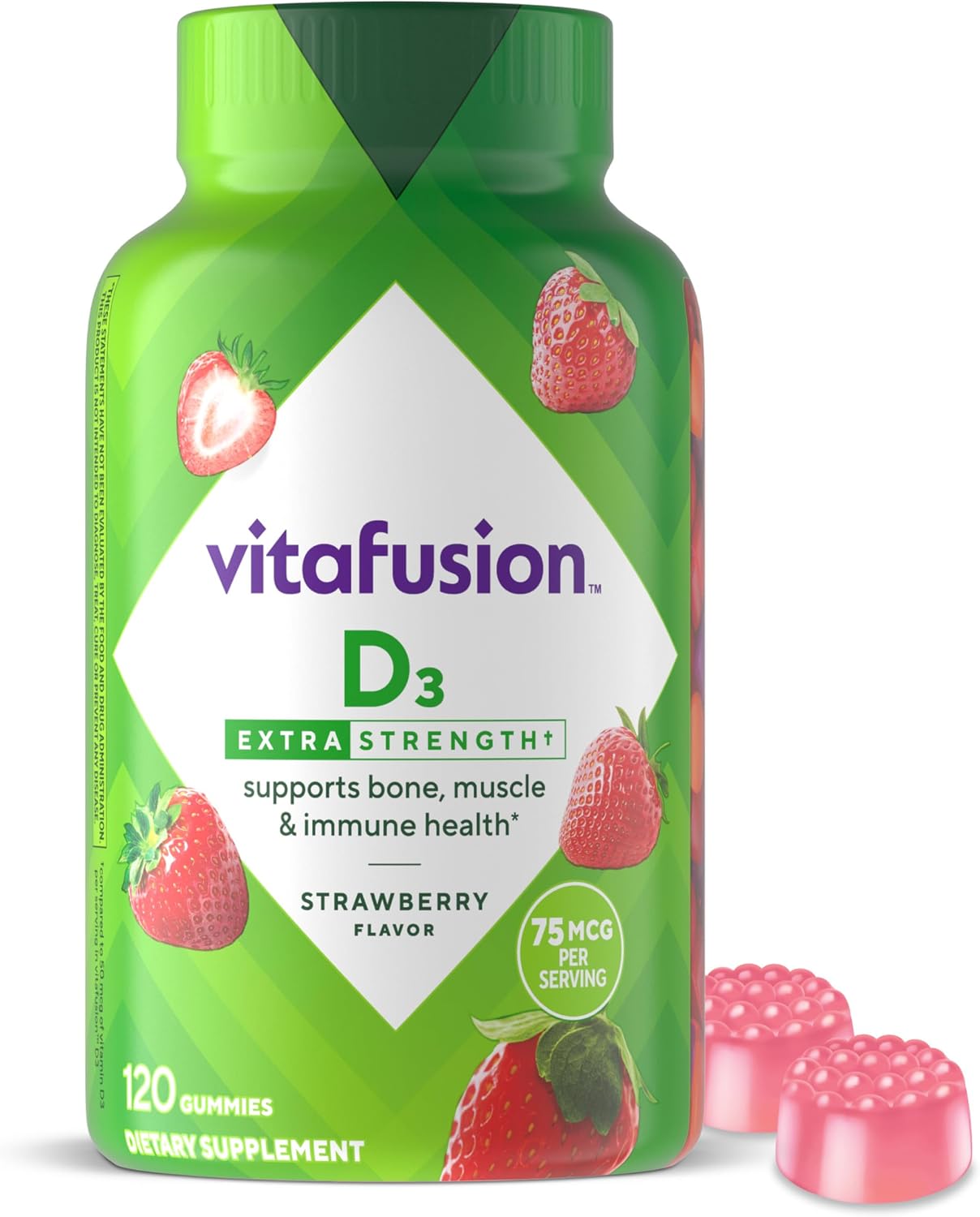 Vitafusion Vitamin D3 Gummies | 75 mcg | 120 Adult Gummy Vitamins