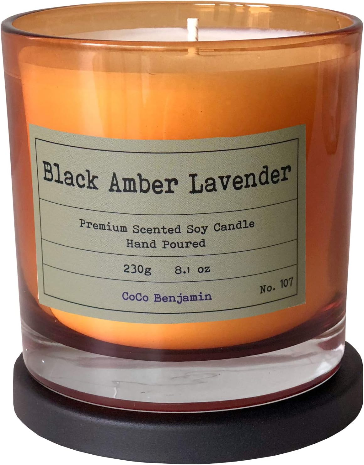 100% Natural Soy Wax Candle by CoCo Benjamin - Highly Scented & Hand-Poured Luxury Candle ((Majestic Balsam Fir Trees) - Clean Burning Cotton Wick