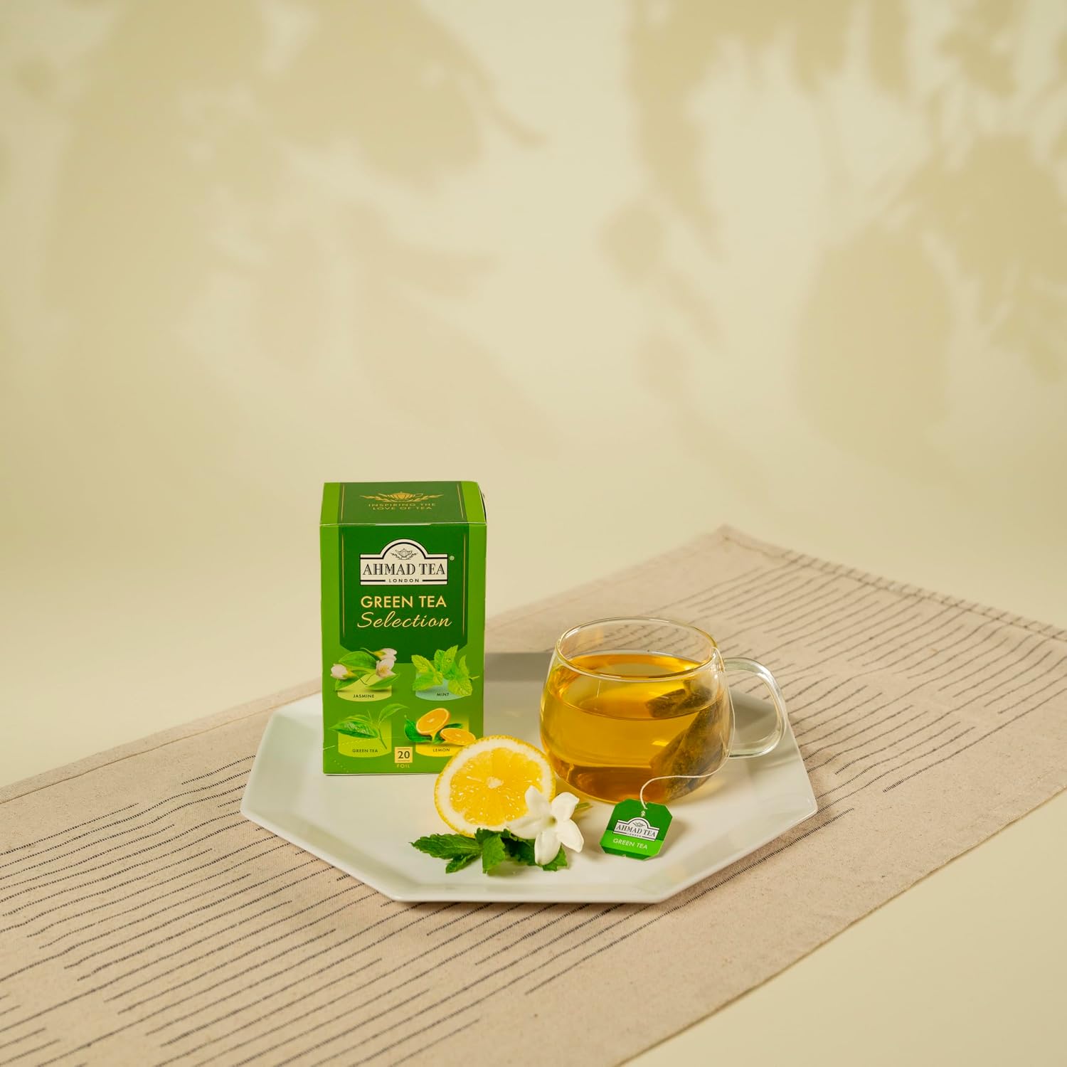 Ahmad Tea Green Tea, Green Tea Teabags 100 ct - Caffeinated & Sugar-Free