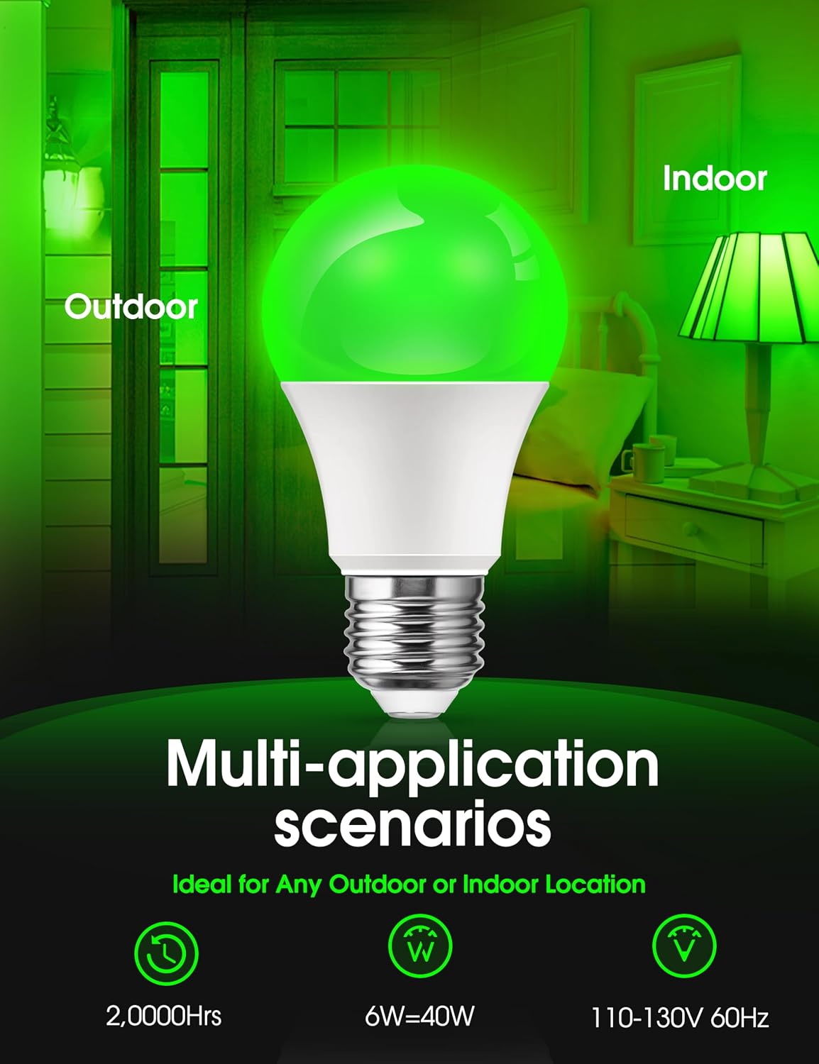 LOHAS Dusk to Dawn Sensor Light Bulbs, 40W Equivalent LED Outdoor Lighting