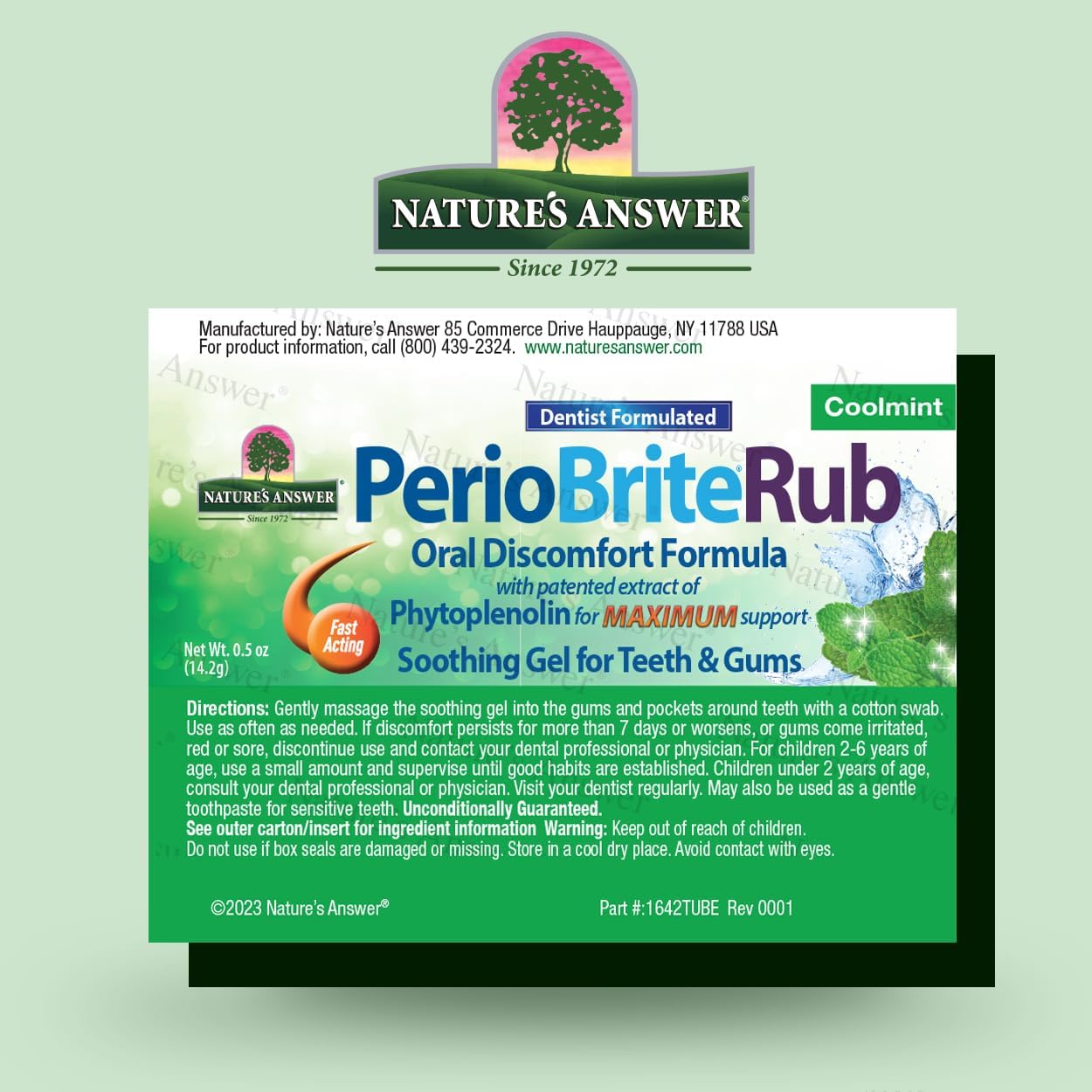 Nature's Answer Periorub Topical Rub, 0.5 oz (Pack of 3) | Dentist Formulated Soothing Gel for Teeth and Gums