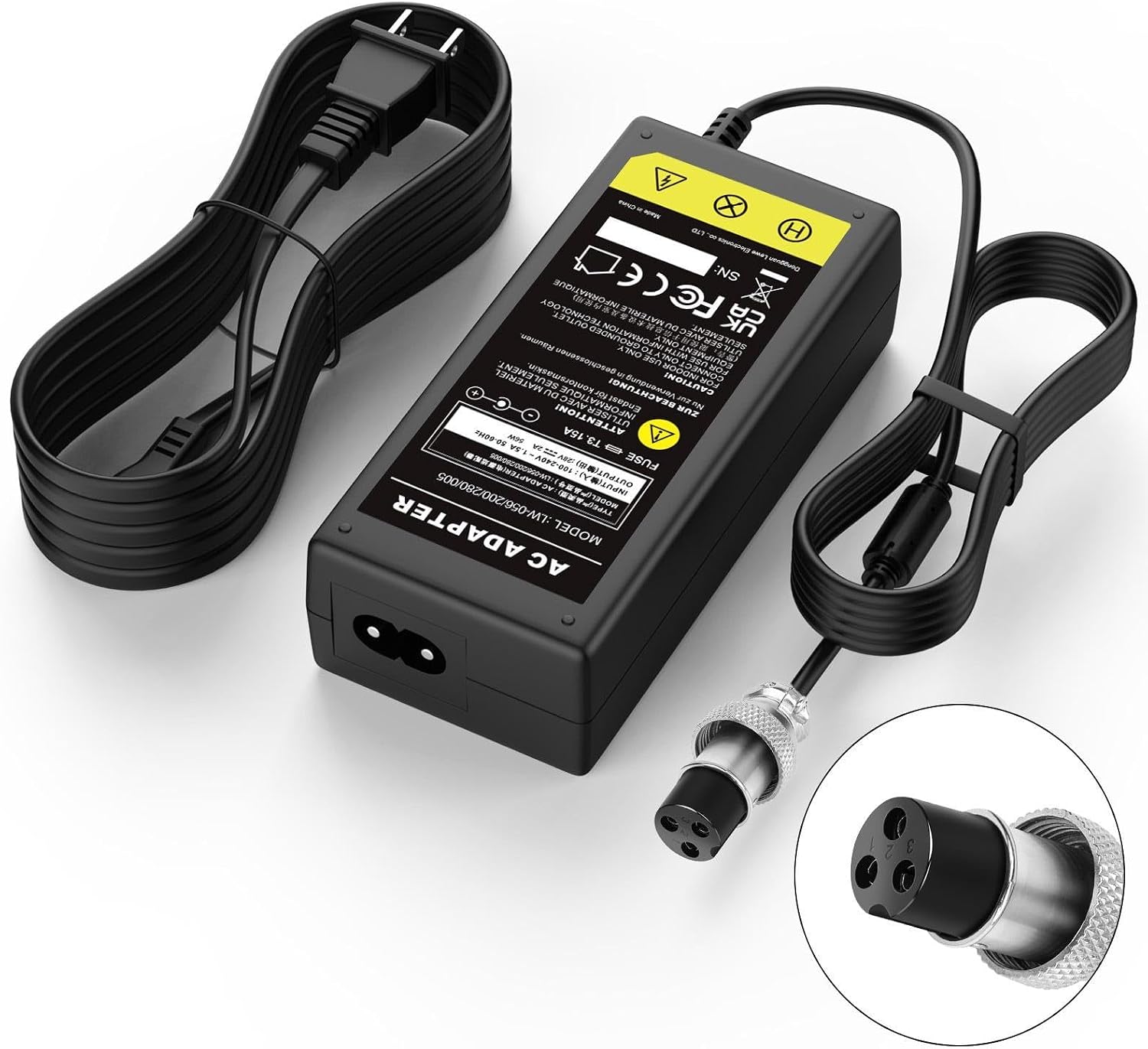 24V 2A Electric Bike Scooter Battery Fast Charger for Razor CC2420 E100 E125 E150 E175 E200 E225S E300 E325S E500 MX350 MX400 PR200 Pocket Mod Rocket