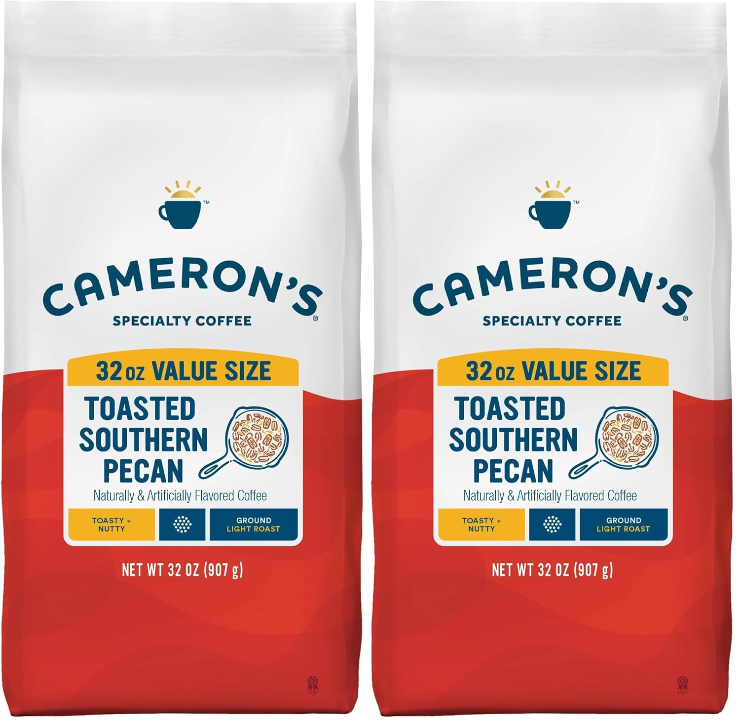 Cameron's Coffee Roasted Ground Coffee Bag, Flavored, Sea Salt Caramel, 32 Ounce