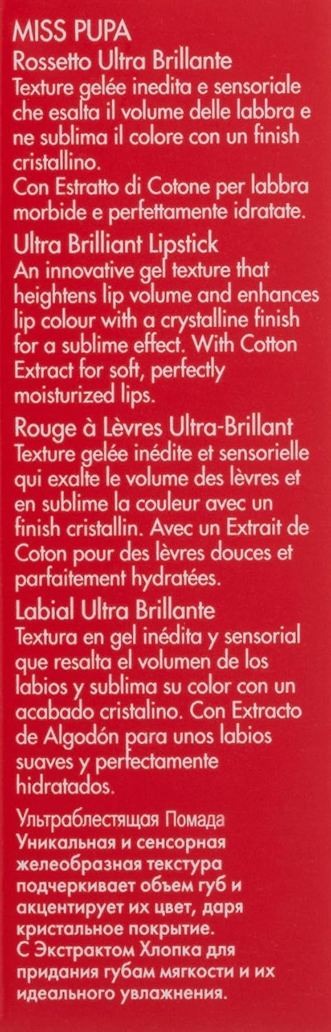 Pupa Milano Miss Pupa Ultra Brilliant Lipstick - 102 Candy Nude for Women - 0.071 oz Lipstick