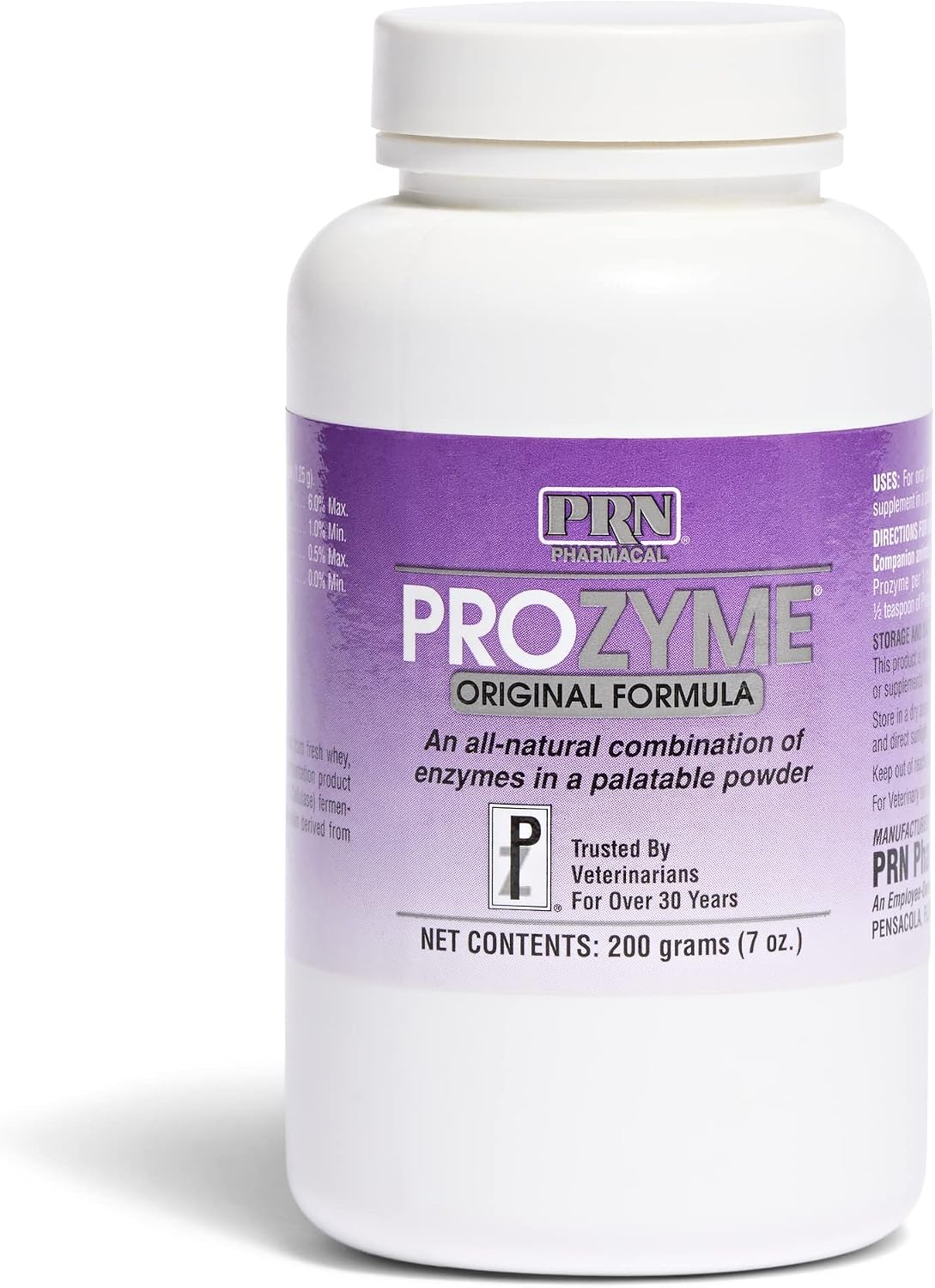 PRN Pharmacal ProZyme Enzyme Replacement Supplement - Natural Digestive Aid Veterinary Enzyme Formula - Plant Based for Pet Digestive Health - 200 g