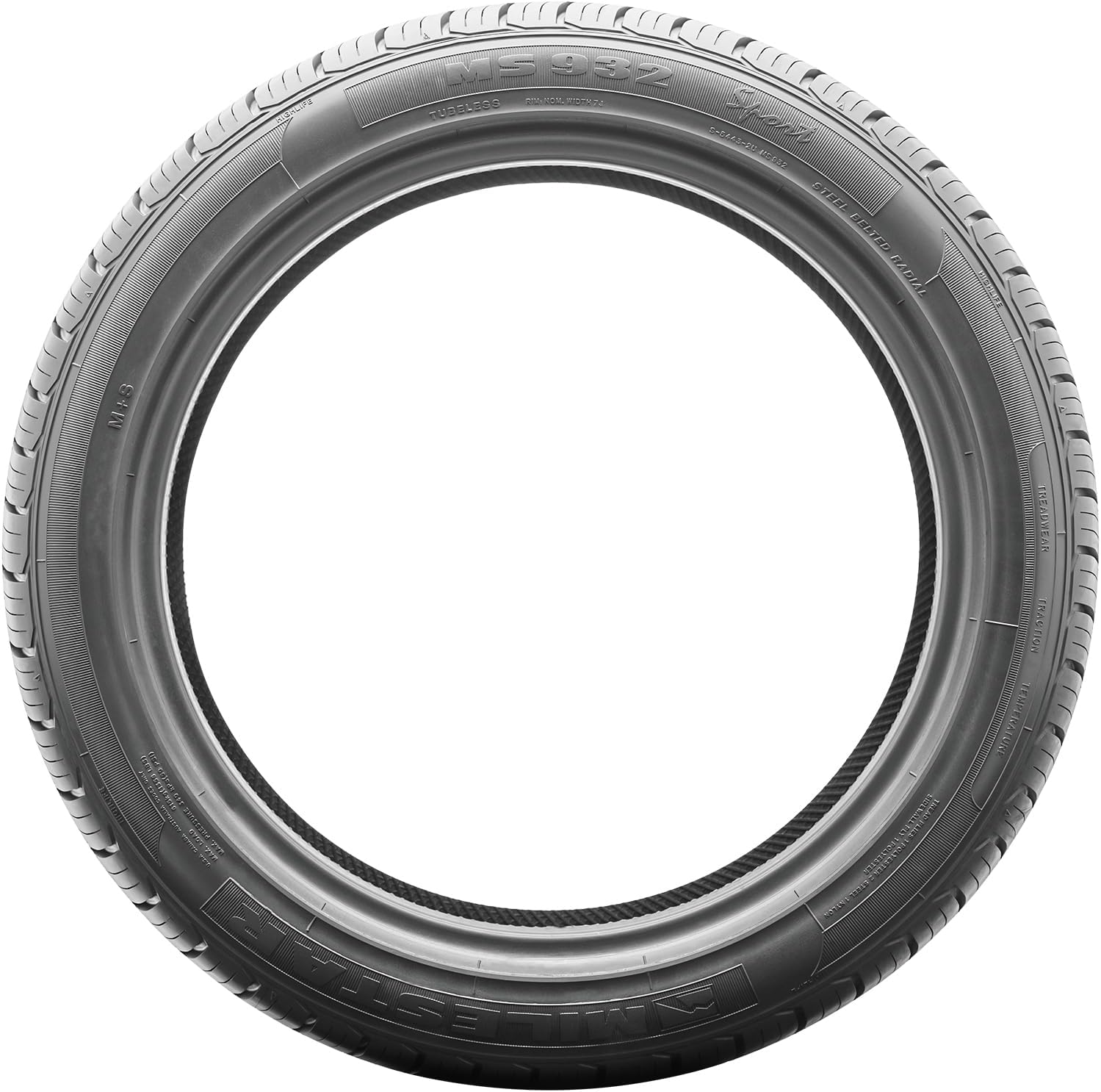 Milestar MS932 Sport 225/55R17 101V XL | Truck/SUV Performance All Season Traction 101V Rated Extra Load Radial Construction Black Sidewall Tire