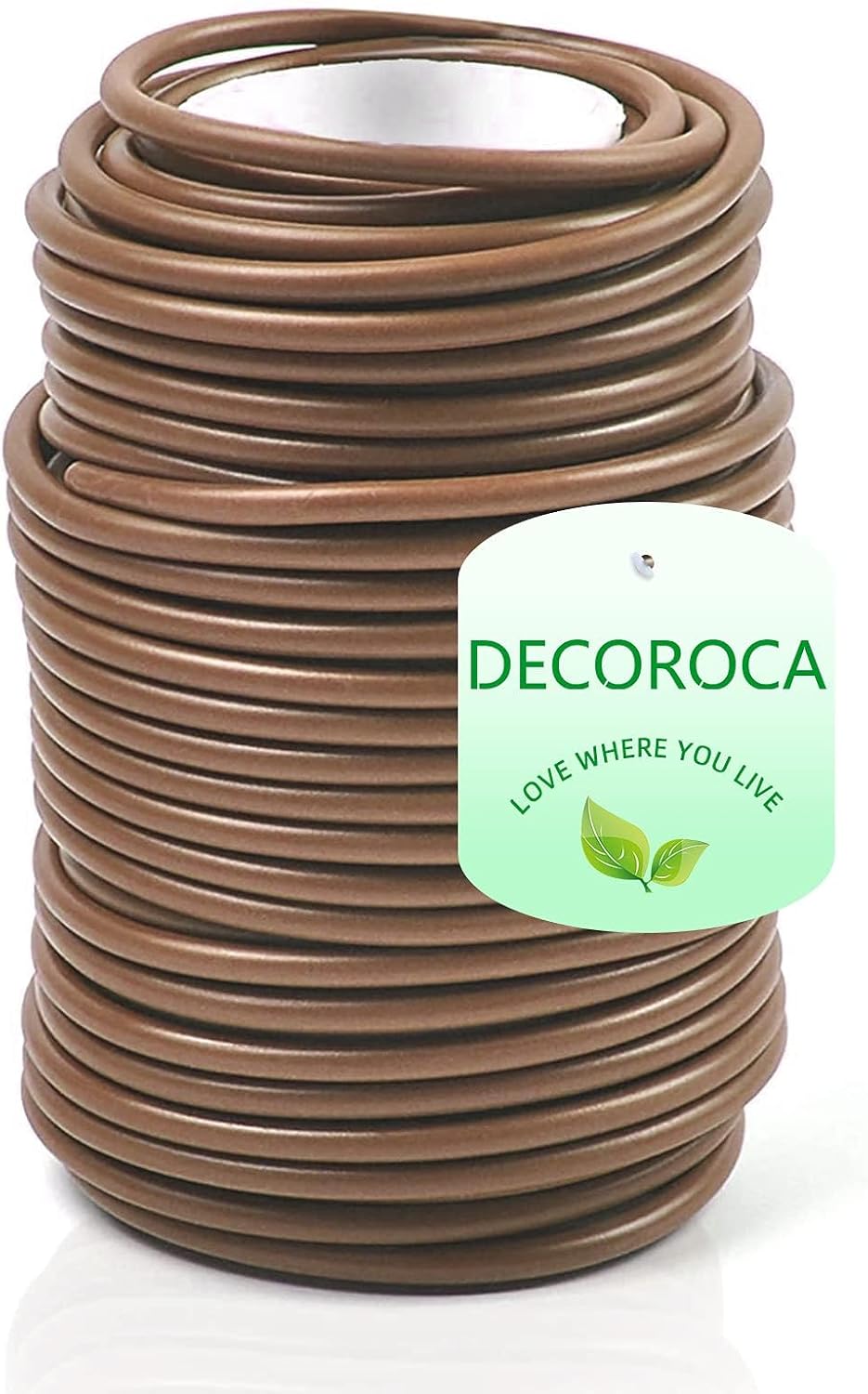 Decoroca Soft Plant Ties for Support - 65.6' Reusable Waterproof Plant Wire, 3.5mm Garden Twist