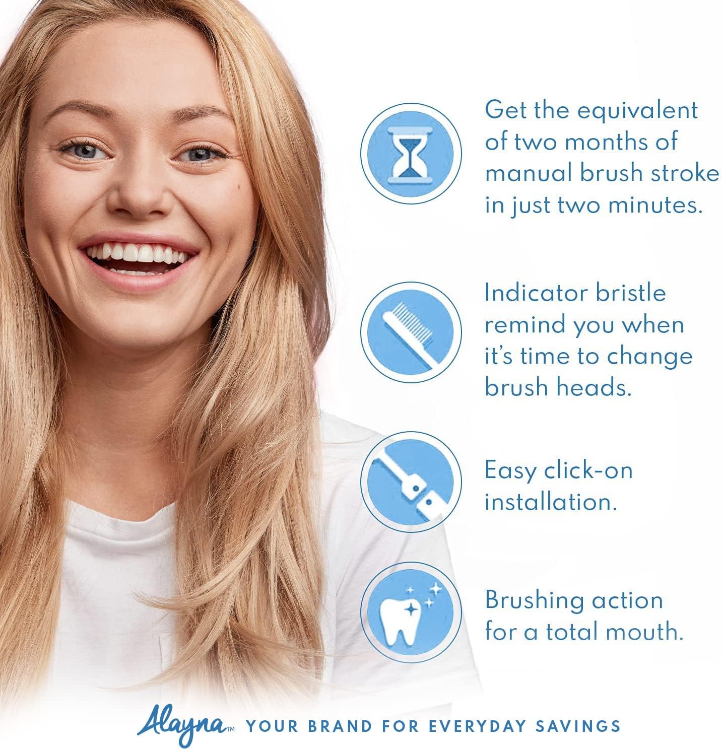 Alayna Assorted Brush Heads Compatible with Oral-B, 16 Pack