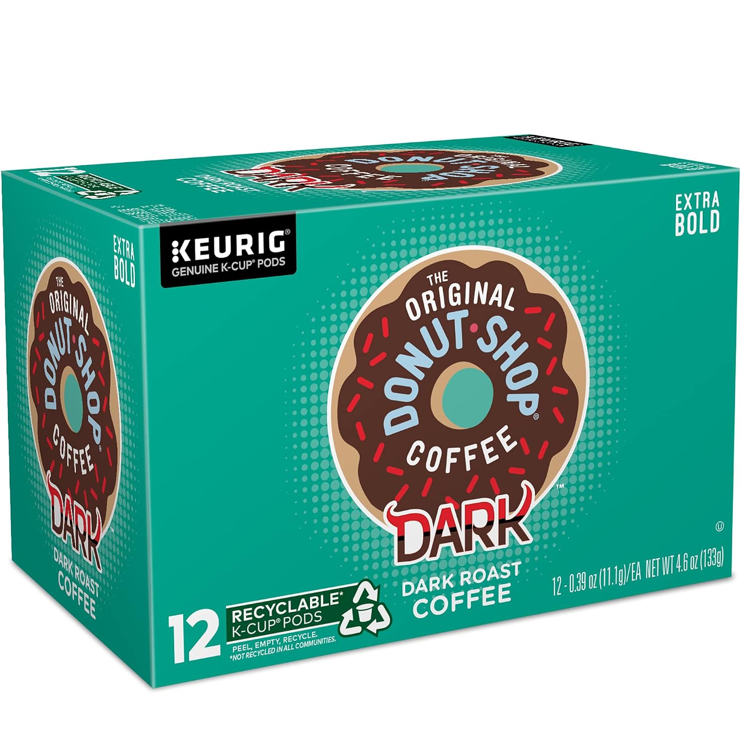 The Original Donut Shop Dark Roast Coffee, K-Cup, 12 ct