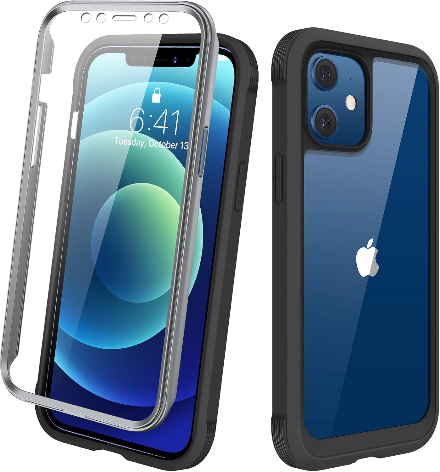 Diaclara Designed for iPhone 12 Mini Case, Full Body Rugged with Built-in Touch Sensitive Anti-Scratch Screen Protector