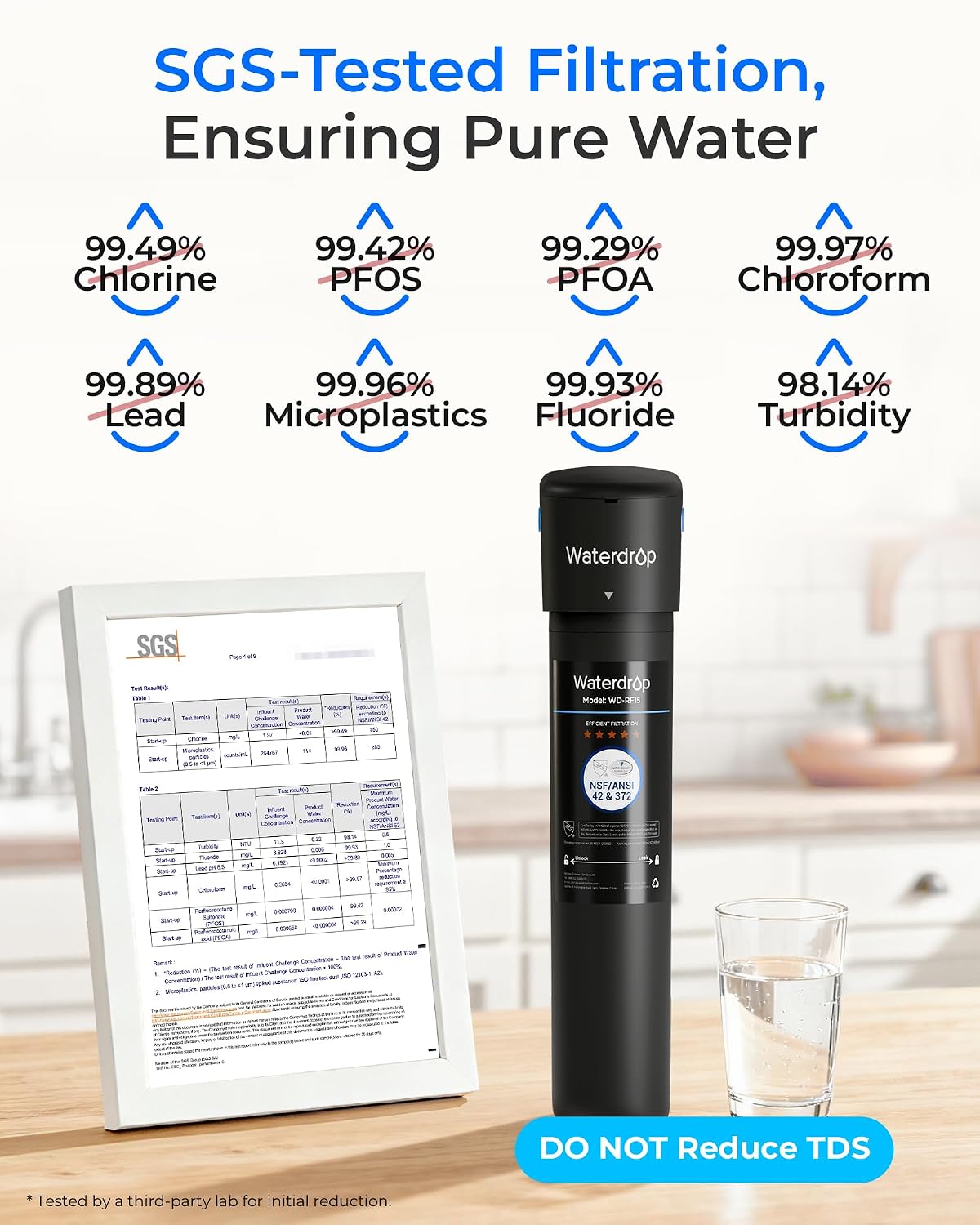 Waterdrop 10UB Under Sink Water Filter System with Dedicated Faucet