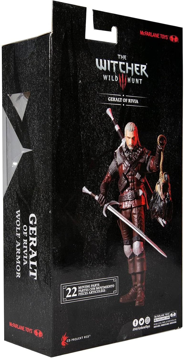 McFarlane Toys The Witcher Geralt of Rivia (Wolf Armor) 7" Action Figure