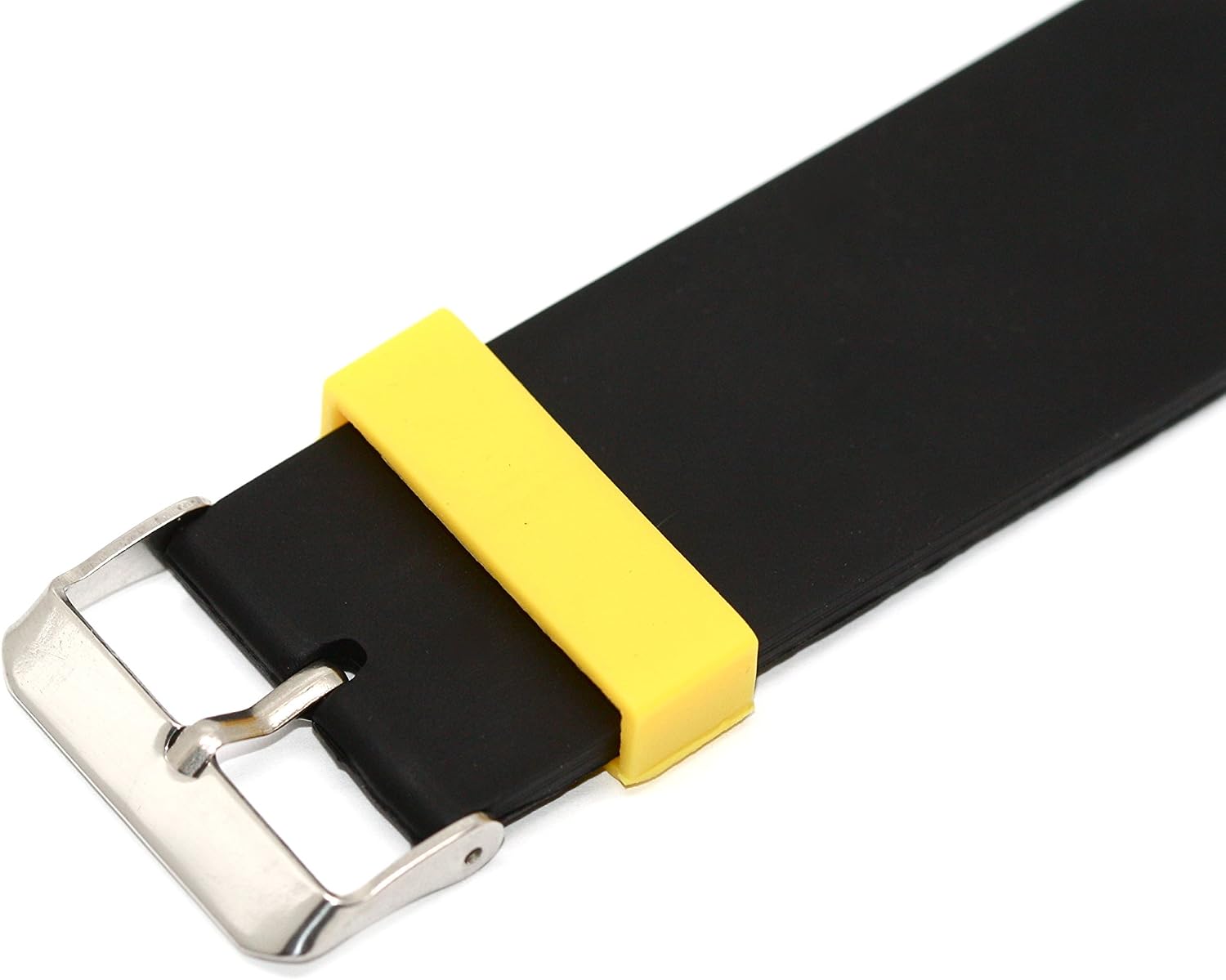 26MM Black Yellow Rubber Sport Diver Waterproof Watch Band Strap FIT Invicta