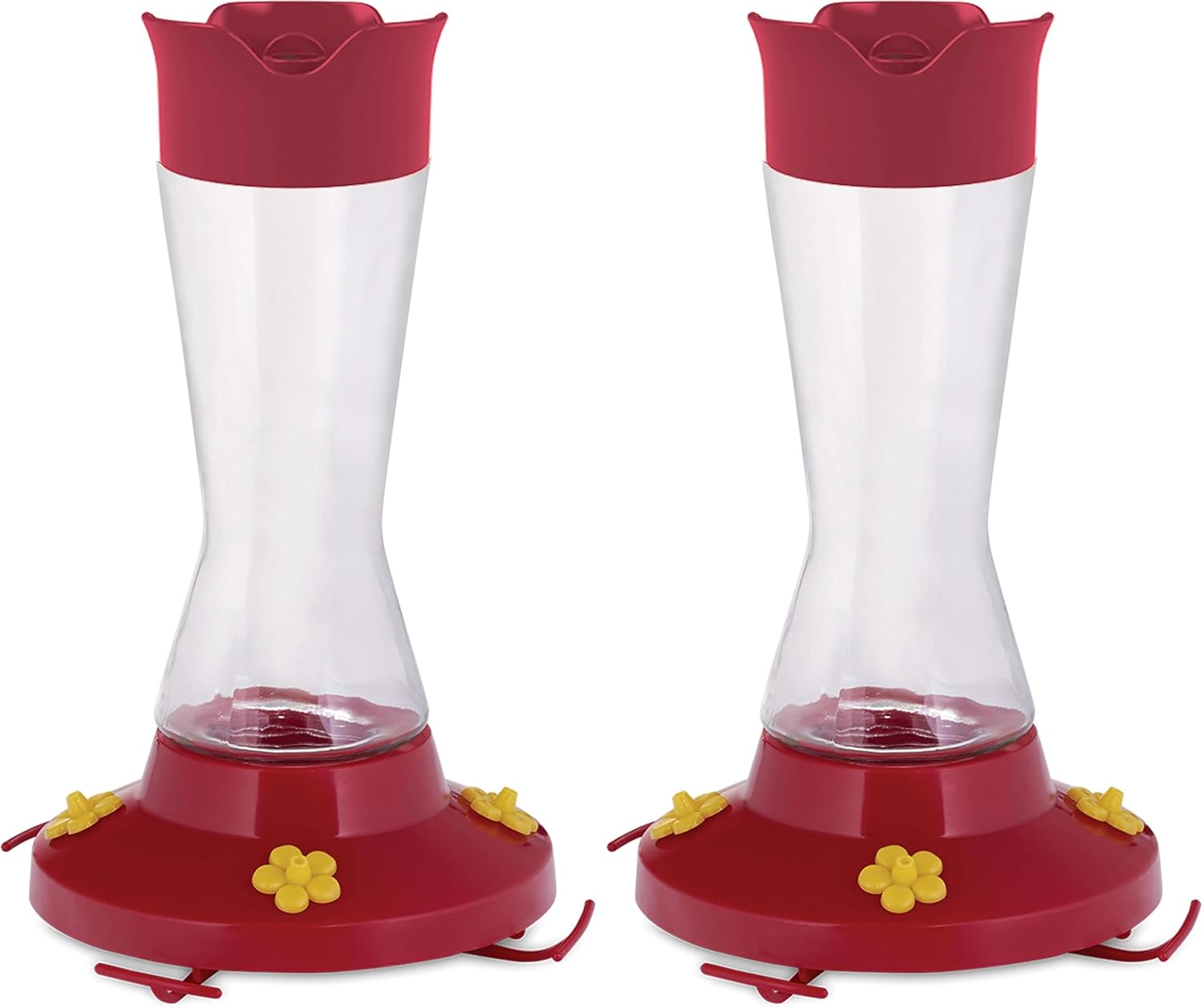 Perky-Pet 210PB Pinch-Waist Glass Hummingbird Feeder with Perches, Built-in Ant Moat and Bee Guards - Outdoor Garden Decor, Unique Gifts