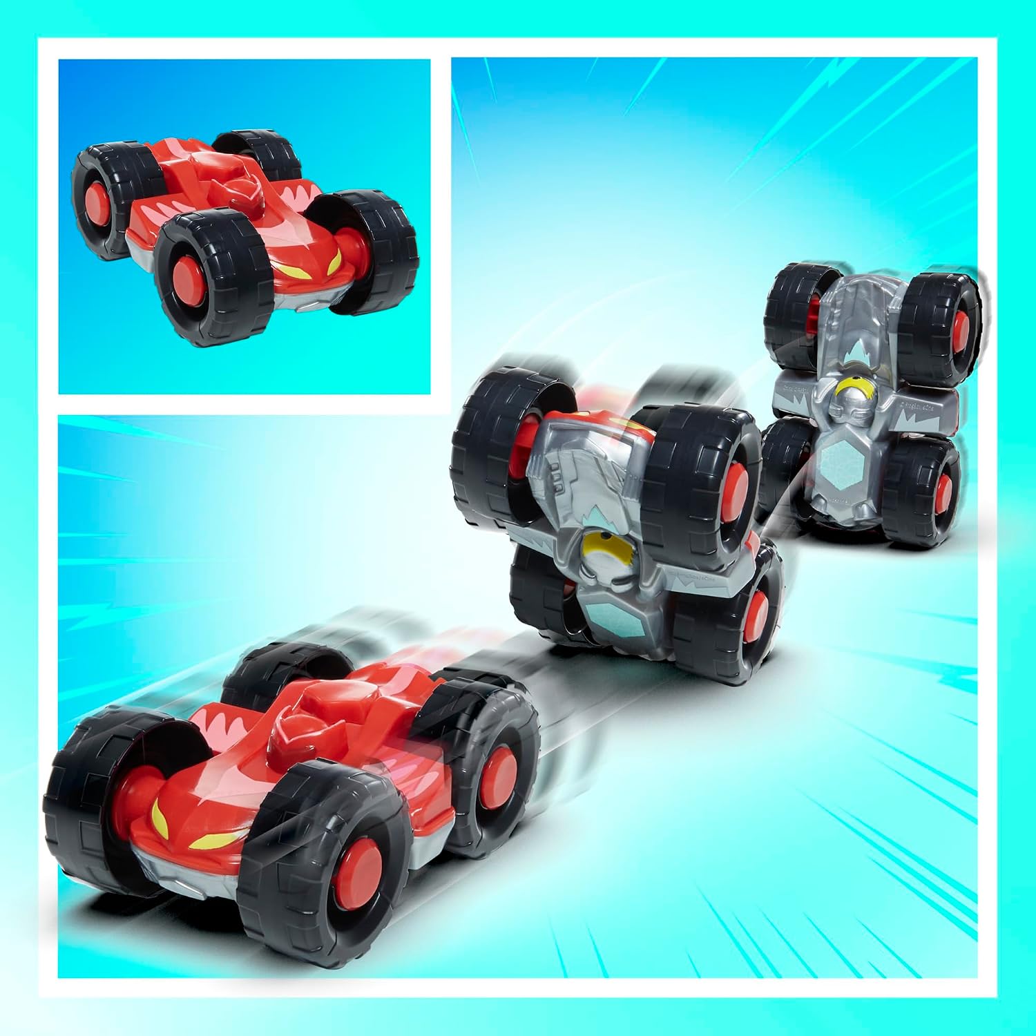 PJ MASKS Power Heroes Hero Hauler Truck Playset with 2 Duo Racer Superhero Toy Cars, Preschool Toys for Boys and Girls