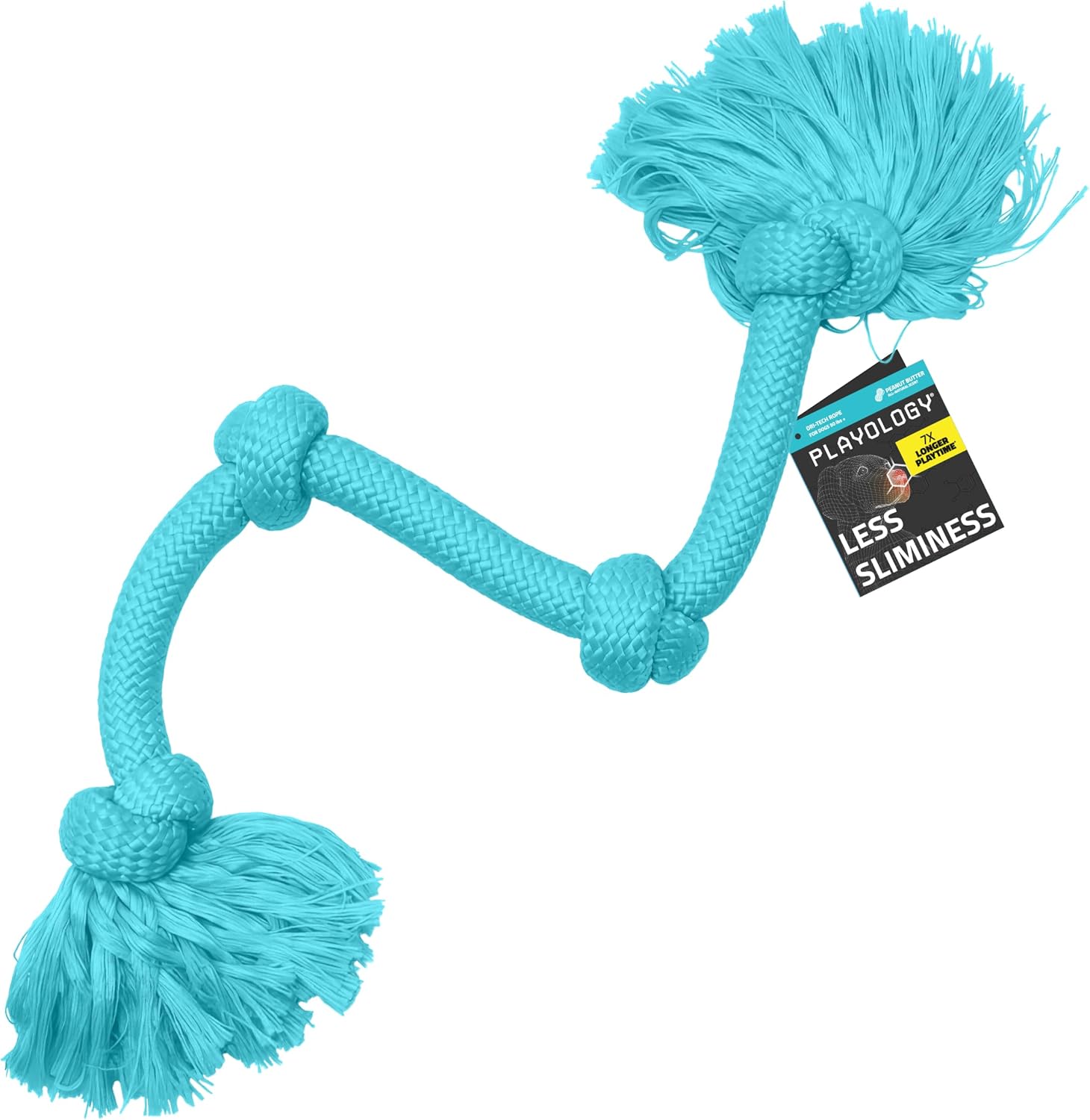 Playology Tug Rope Dog Toys for Large Breed Dogs - Jumbo, Beef Scent