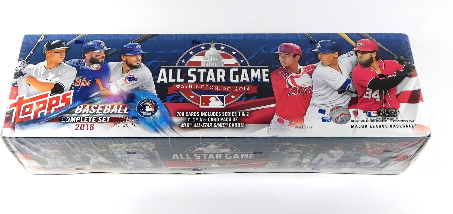 2018 Topps Baseball Complete Factory Sealed Set All-Star Game Version (702 Cards + 5-Card Pack of All Star Cards)