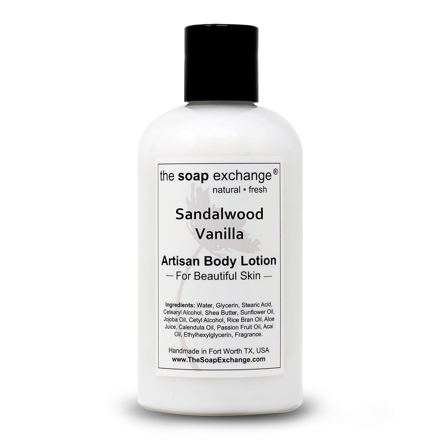 The Soap Exchange Body Lotion - Strawberries & Champagne Scent - Hand Crafted 8 fl oz / 240 ml Natural Artisan Skin Care for Hand, Face, & Body, Moisturize, Hydrate, & Protect. Made in the USA.