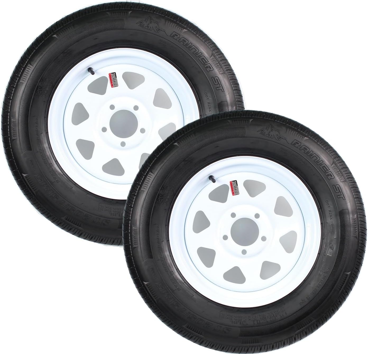 eCustomrim 2-Pack Radial Trailer Tire Rim Assembly ST225/75R15 LRD 5 Lug