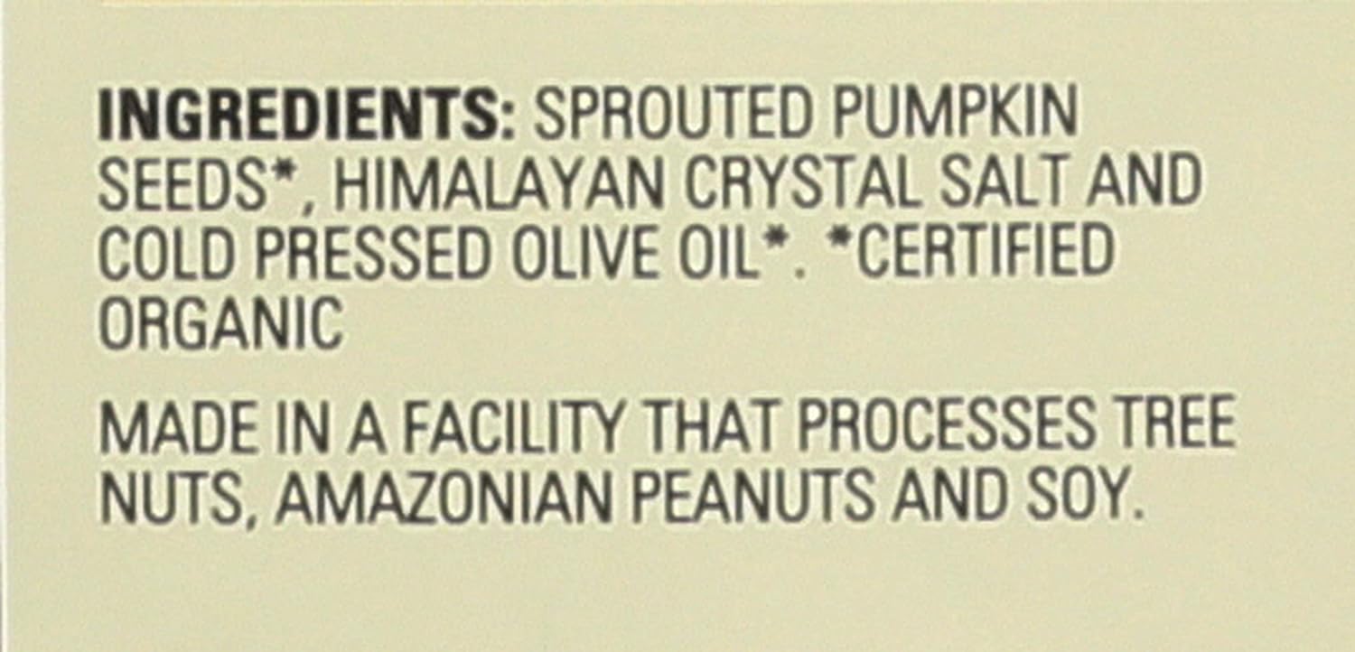 Living Intentions Organic Sprouted Pumpkin Seeds: Salted – NonGMO – Gluten Free – Vegan –Kosher – Paleo - 8 Ounce Unit