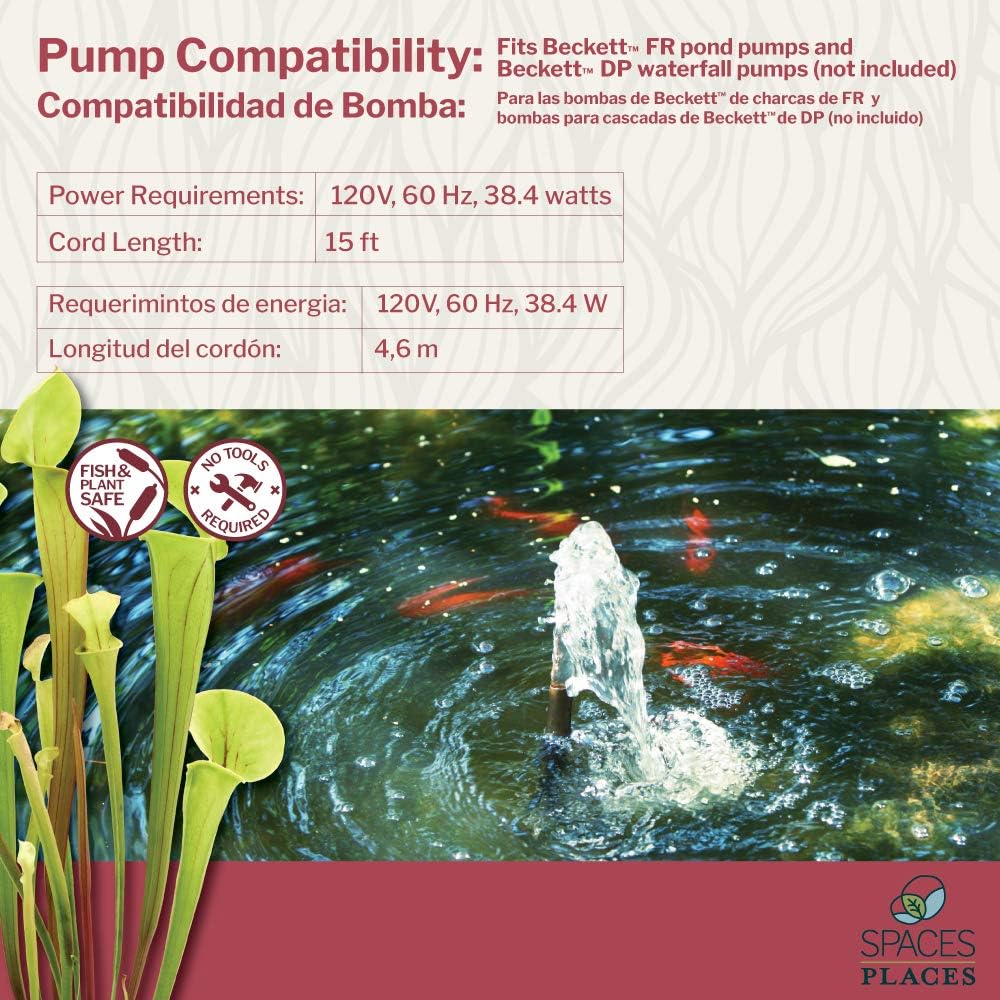 5XBIO Bio Filter Without Pump Use for Water Gardens and Koi Ponds, Black