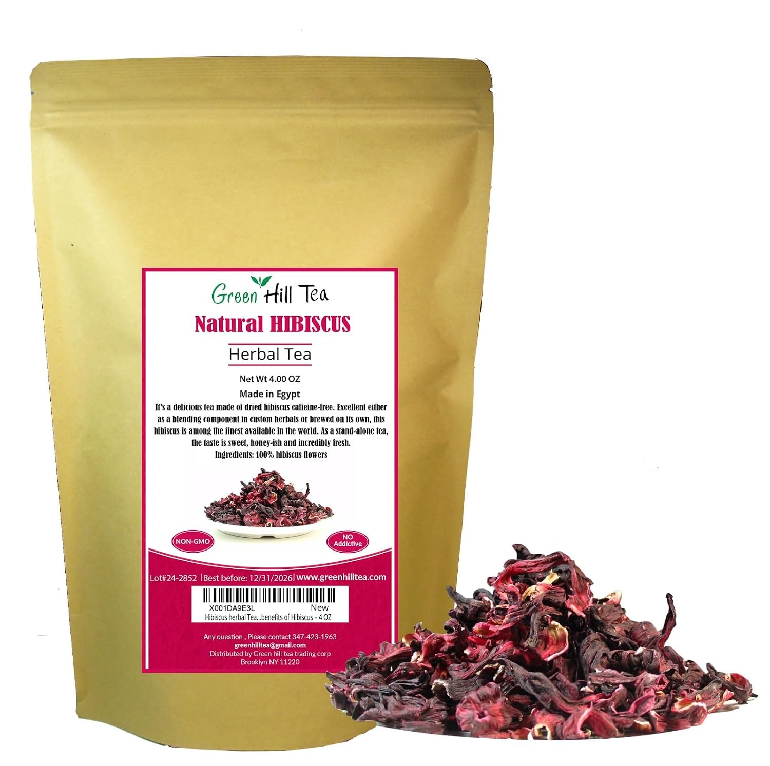 Green Hill Tea Osmanthus Flower Dried – Premium– Fragrant Osmanthus Dried Flowers -Loose Leaf Tea – 100% Pure, Natural, Non-GMO – Great for Brewing, Baking & Infusions 4 OZ