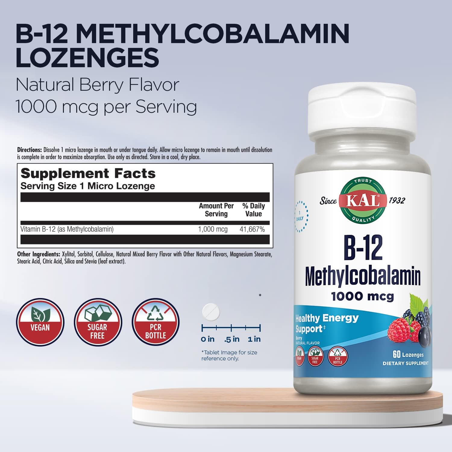 KAL Vitamin B-6 B-12 Folic Acid DropIns, Liquid Vitamin B Supplement Drops, Heart Health, Energy, Red Blood Cell Support with Methyl B12 and Methyl Folate, Natural Mixed Berry Flavor, 59 Servings, 2oz | Cardiovascular, Energy & Nerve Support - Active P-5…