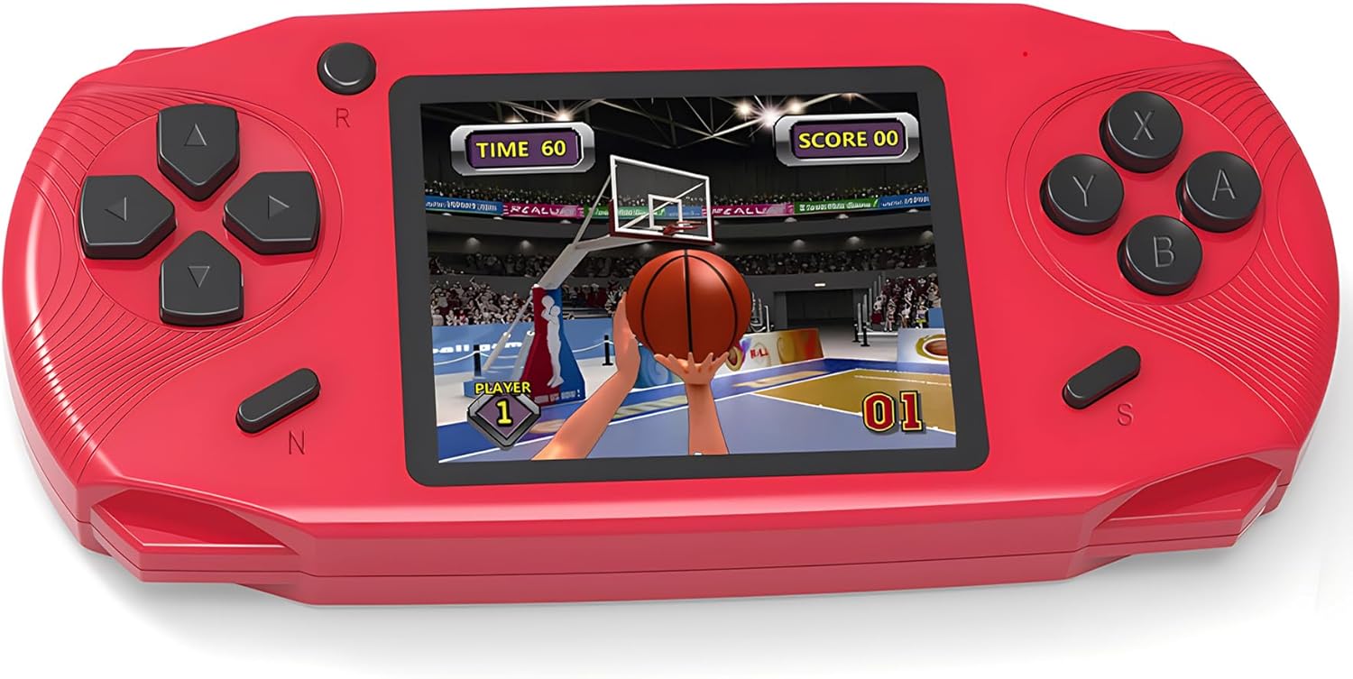 16 Bit Handheld Games for Kids Preloaded 220 Retro Video Games, Blue | 3.0" HD Screen, Rich Gameplay,USB-C Rechargeable, 6+Hrs Play, Portable Travel Toy for Car Flights,Boys Girls Birthdays Gift